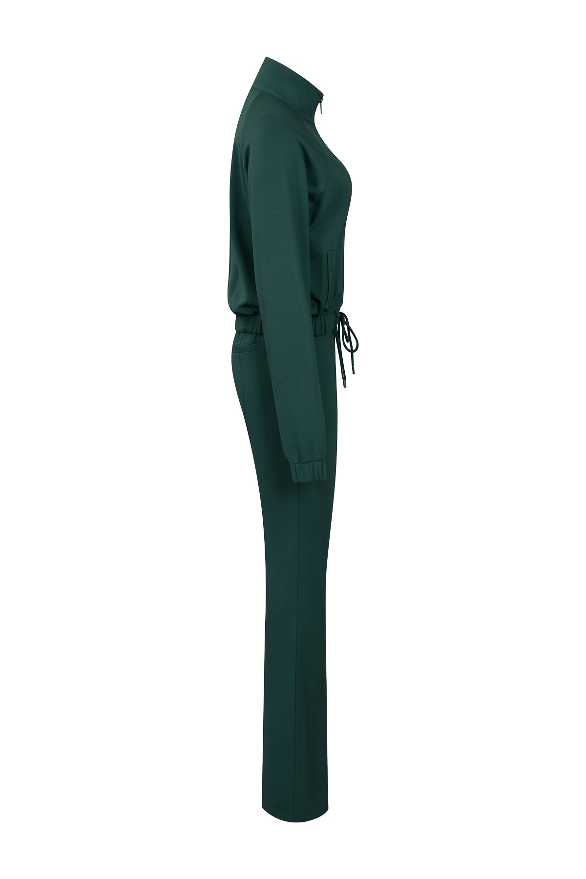 Simple Day Knit Track Jacket and Flare Pants Set