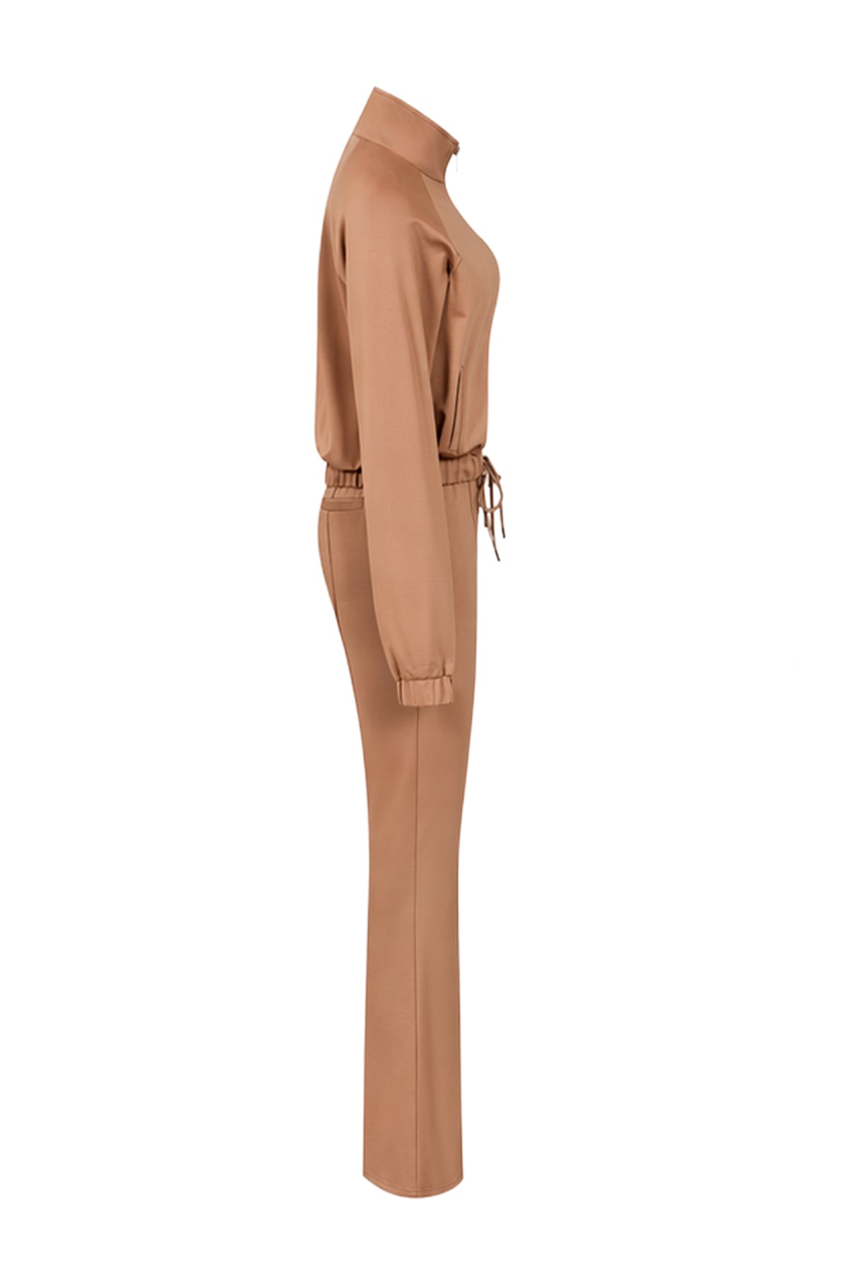 Simple Day Knit Track Jacket and Flare Pants Set