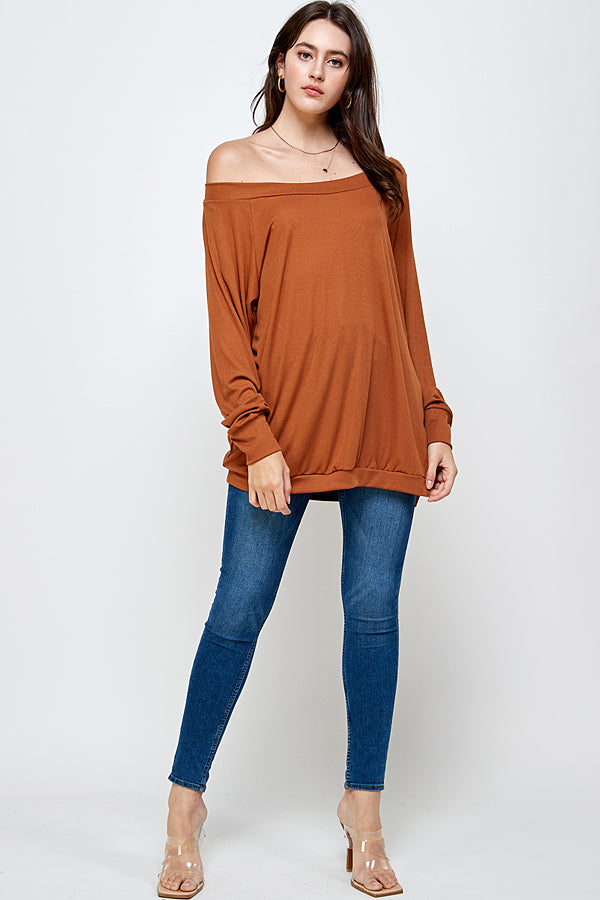 Slouchy One Shoulder Top
