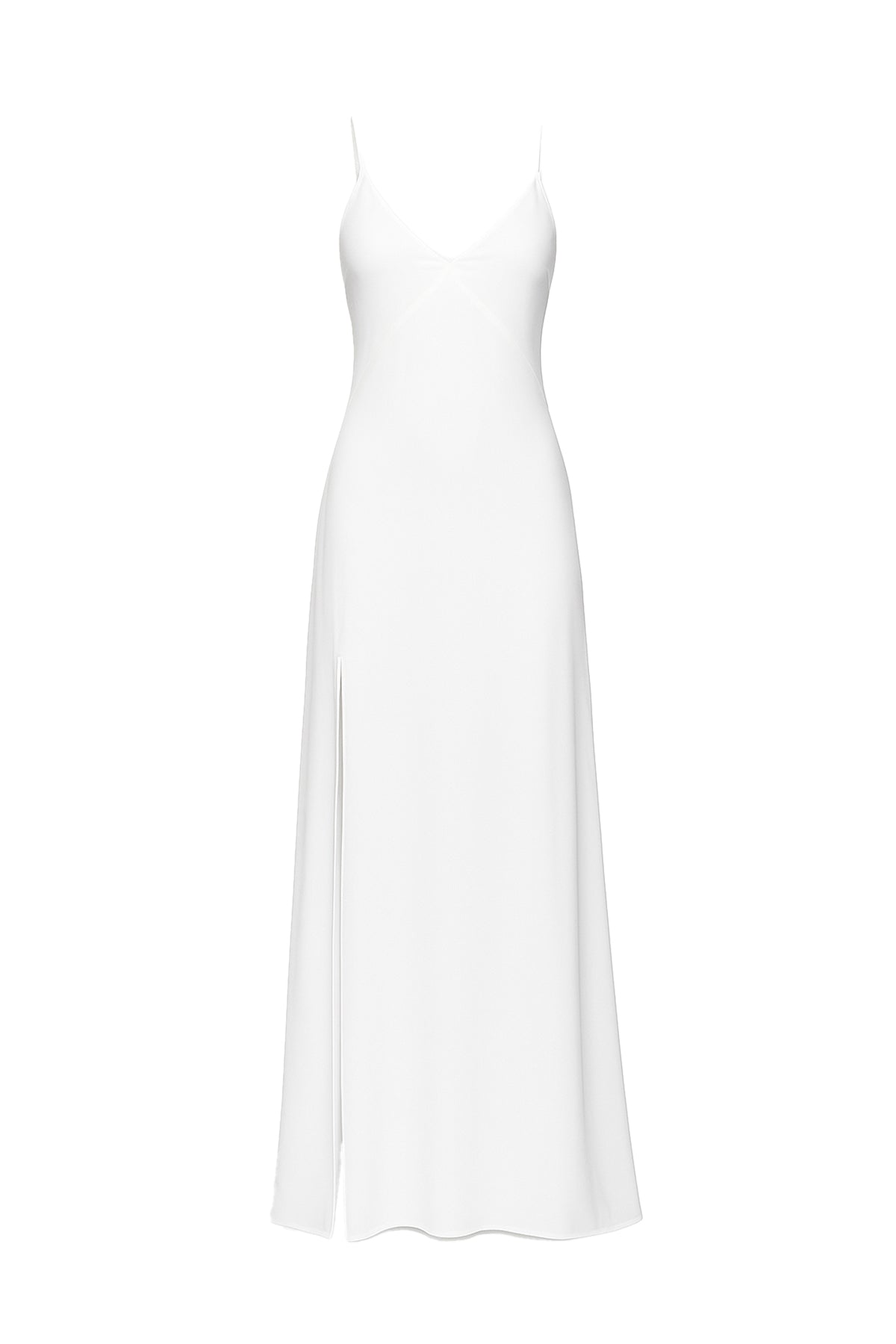 Silky Slip Dress with High Slit