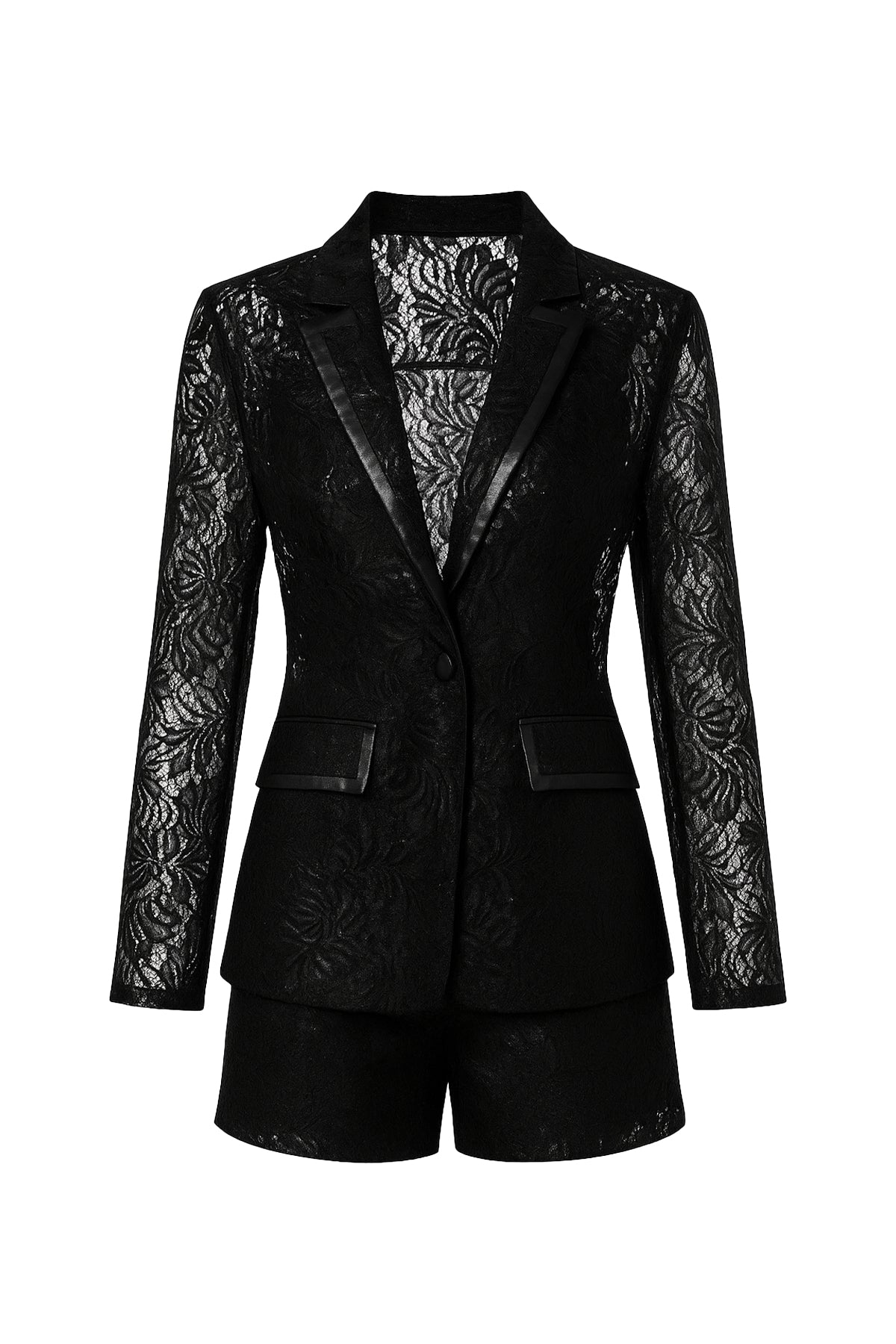 Success Talking Lace Blazer & Shorts Set