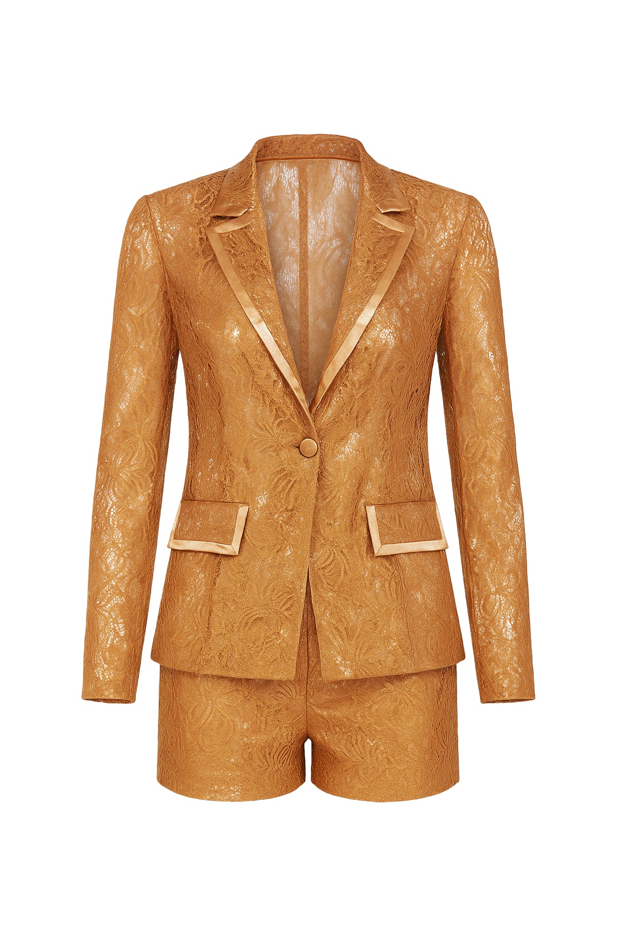 Success Talking Lace Blazer & Shorts Set
