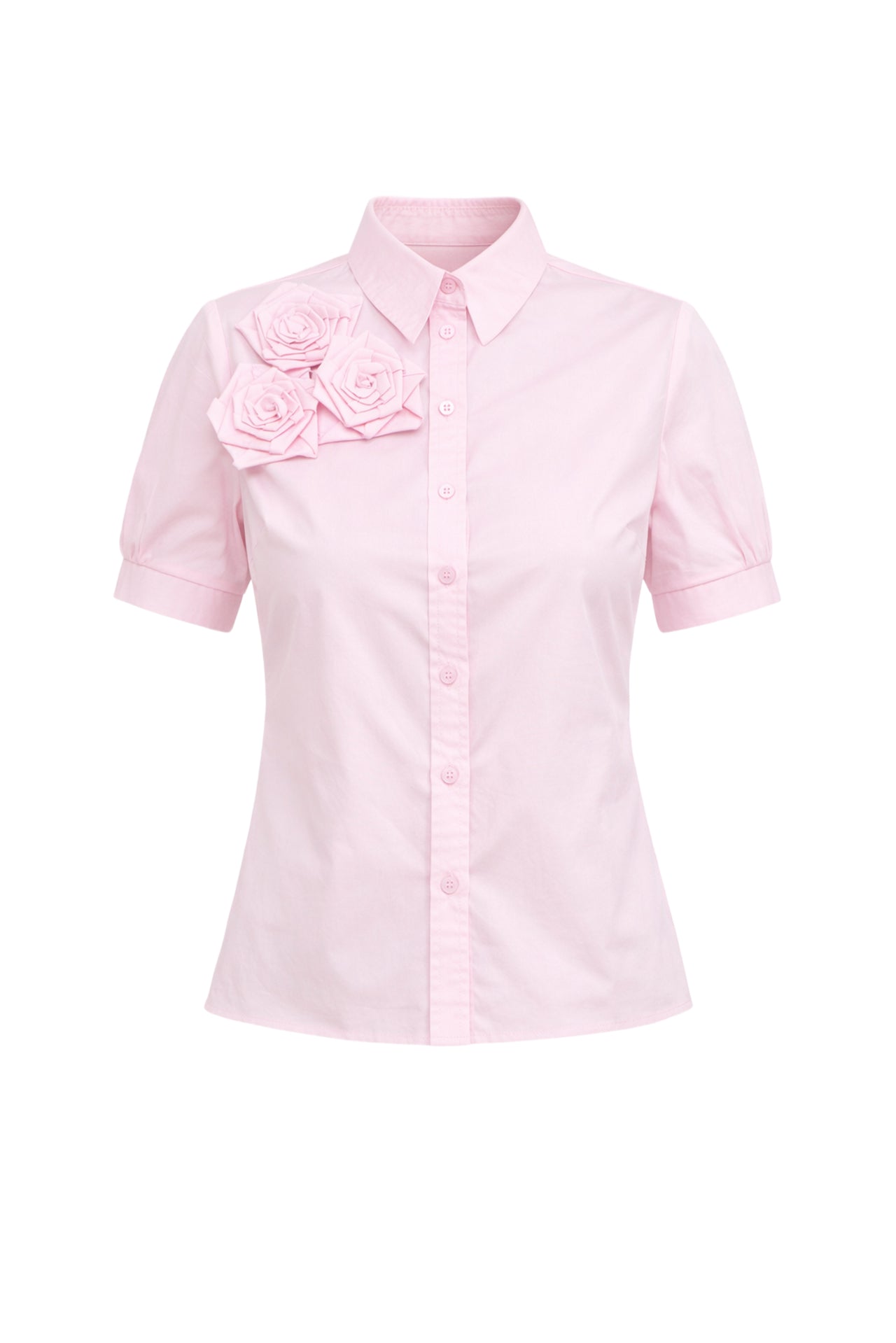 Blush Bloom Woven Short Sleeve Shirt