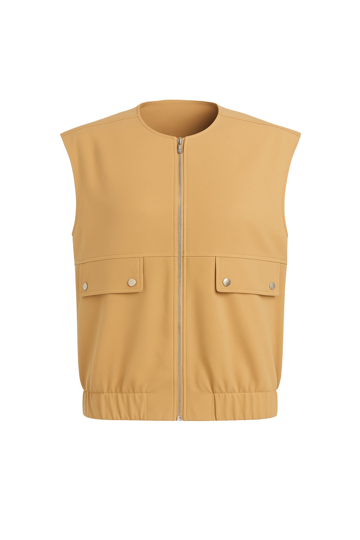 Oversized Voluminous Vest With Flap Pockets