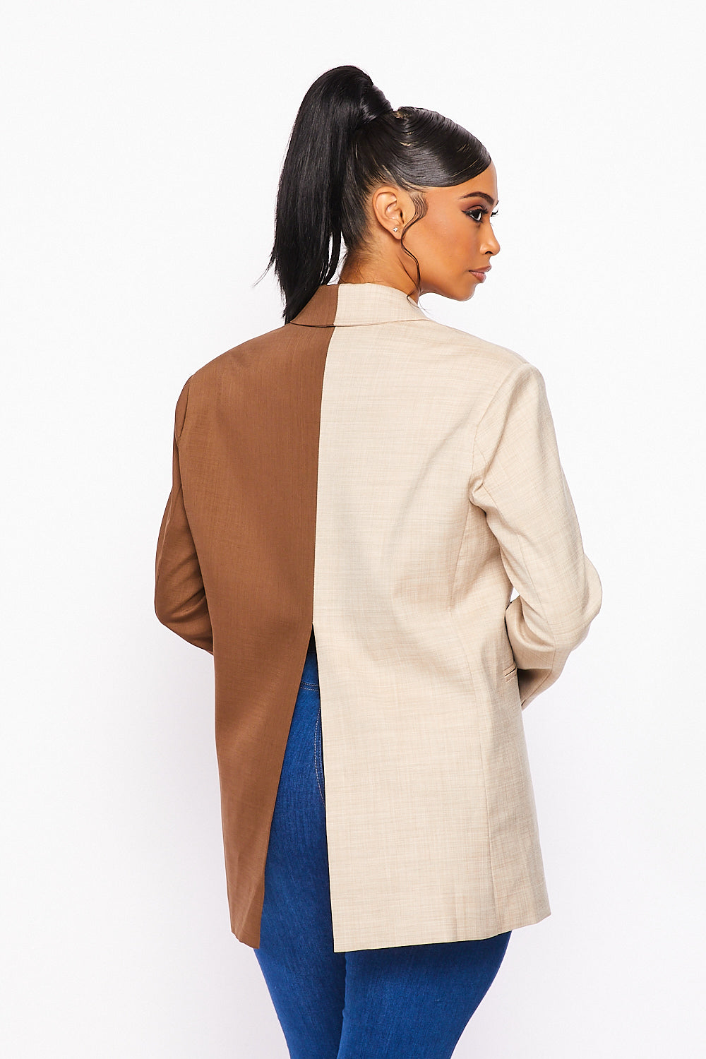 Color Block Boyfirend Blazer