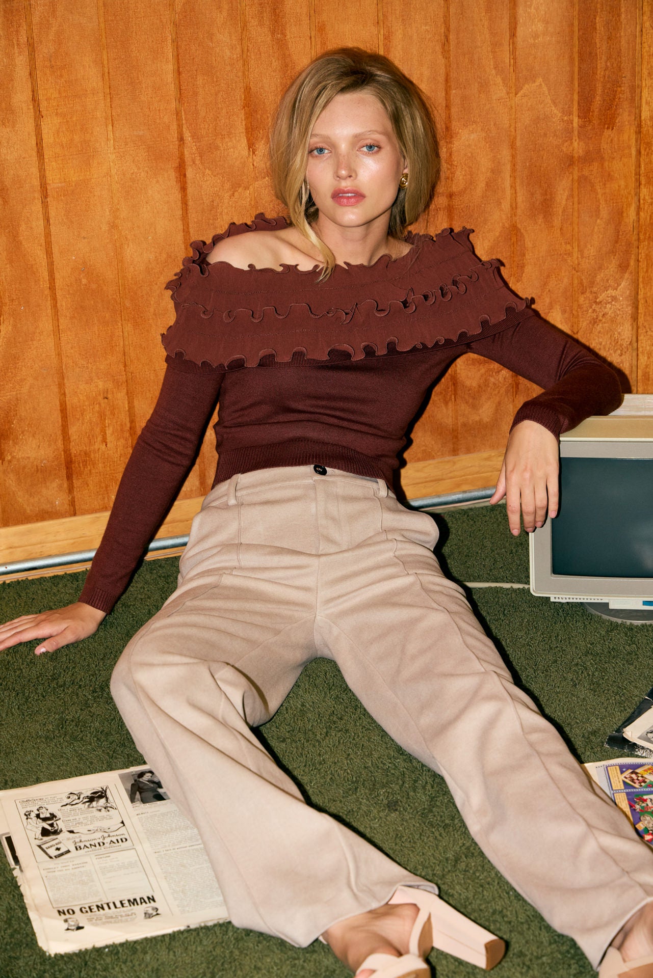 Classic Faux Wool Straight-Leg