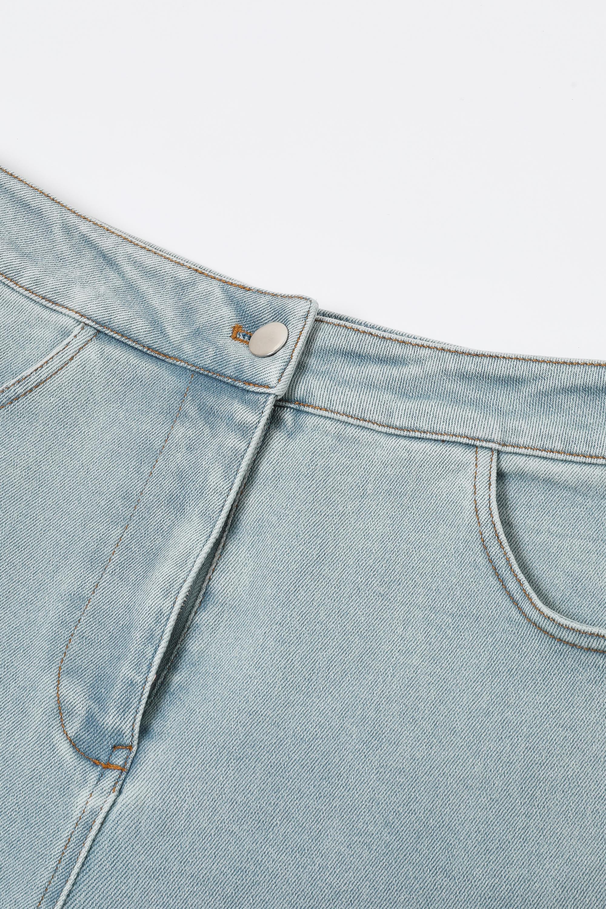 Asymmetrical Jewel Denim Set