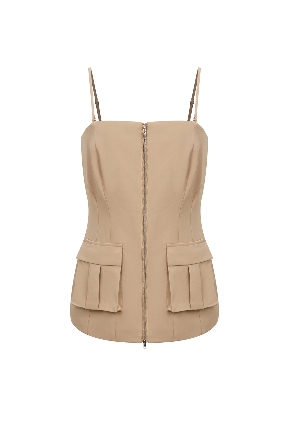 Alessia Woven Adjustable Straps With Front Pockets
