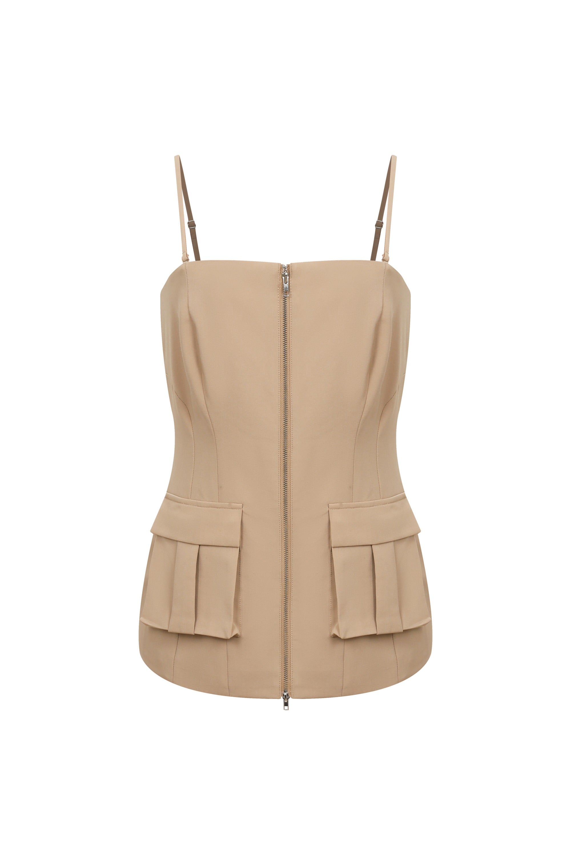 Alessia Woven Adjustable Straps With Front Pockets