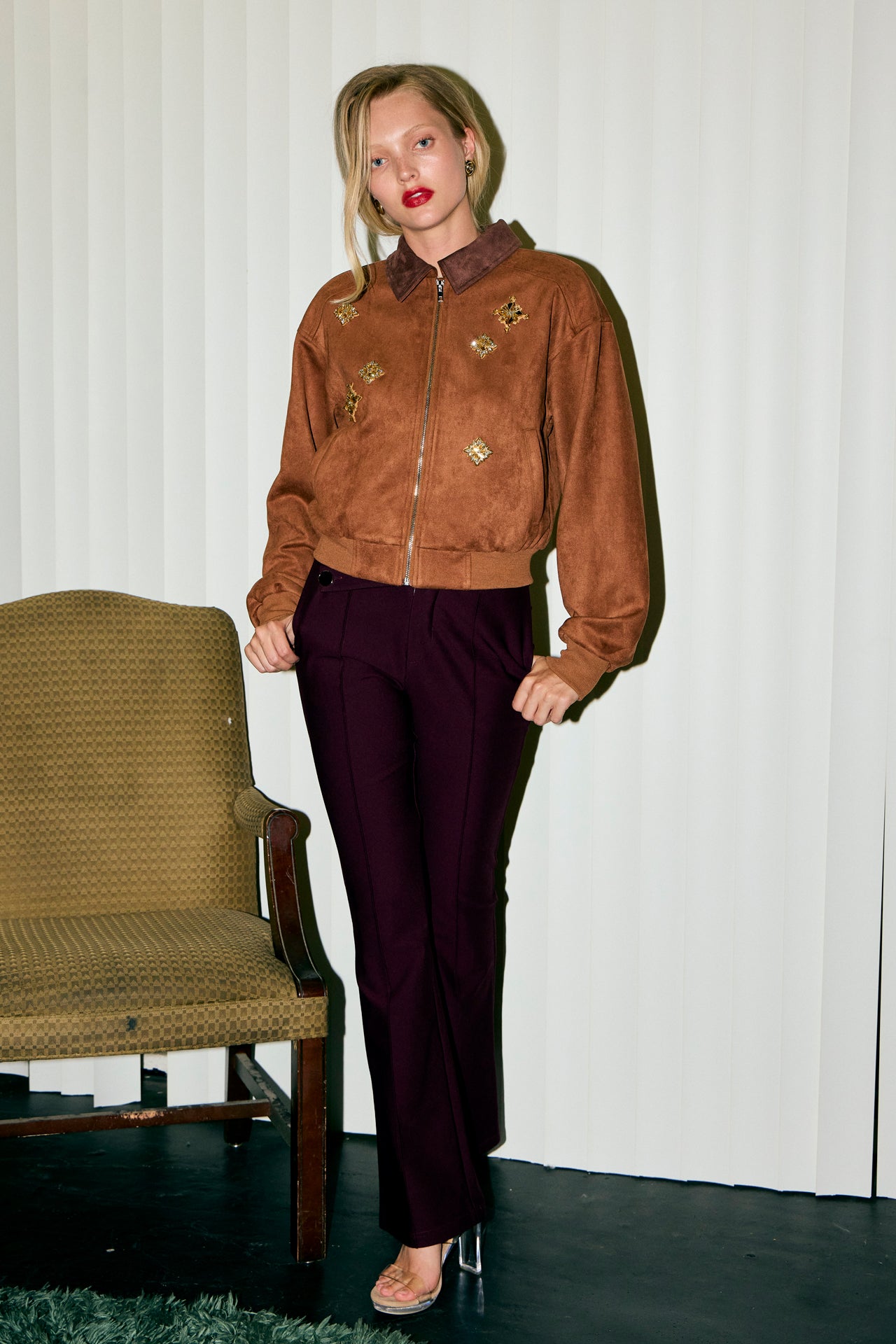 Calithea Knit Pants With Side Button