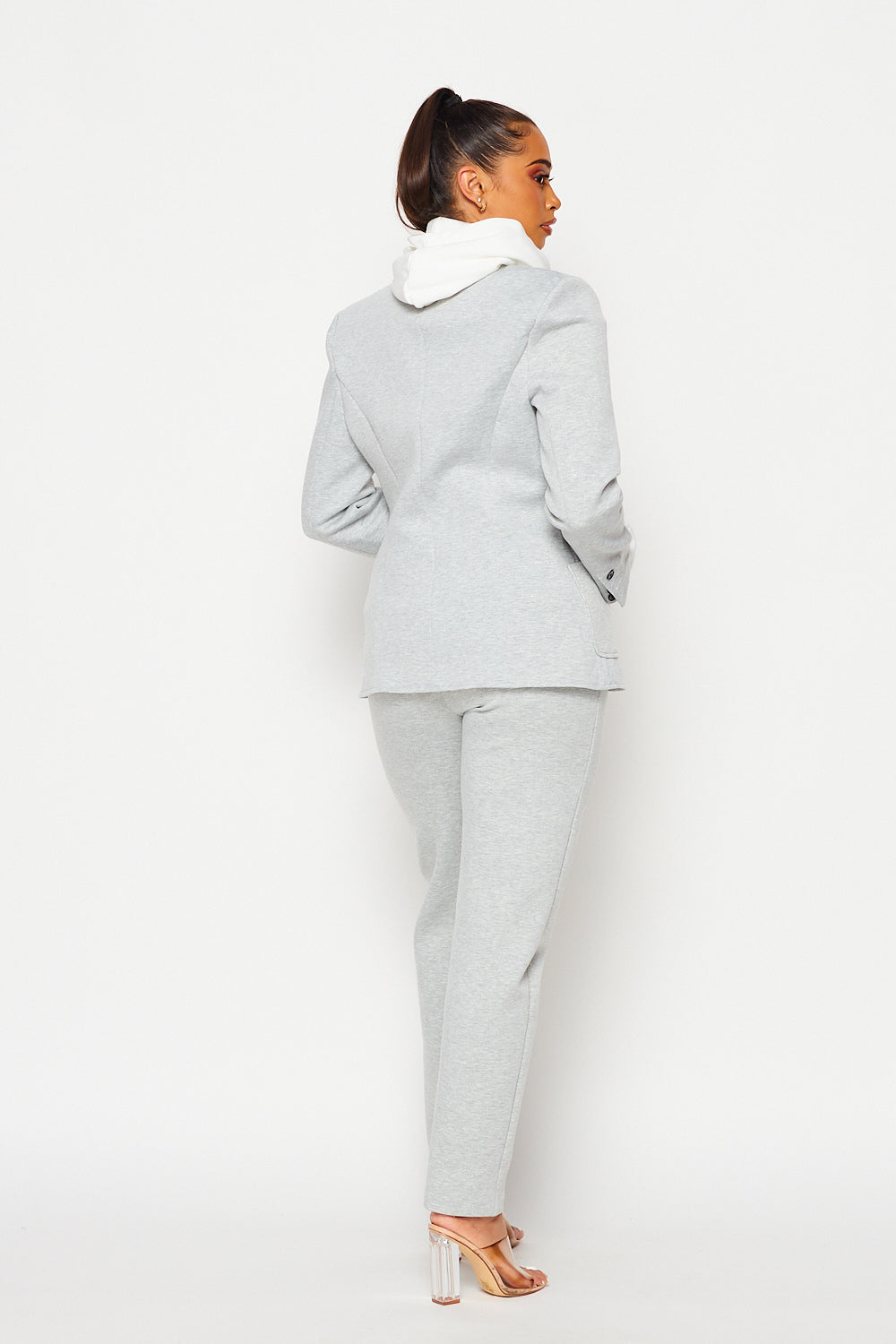 Knit Easy Blazer and Jogger Pants Set