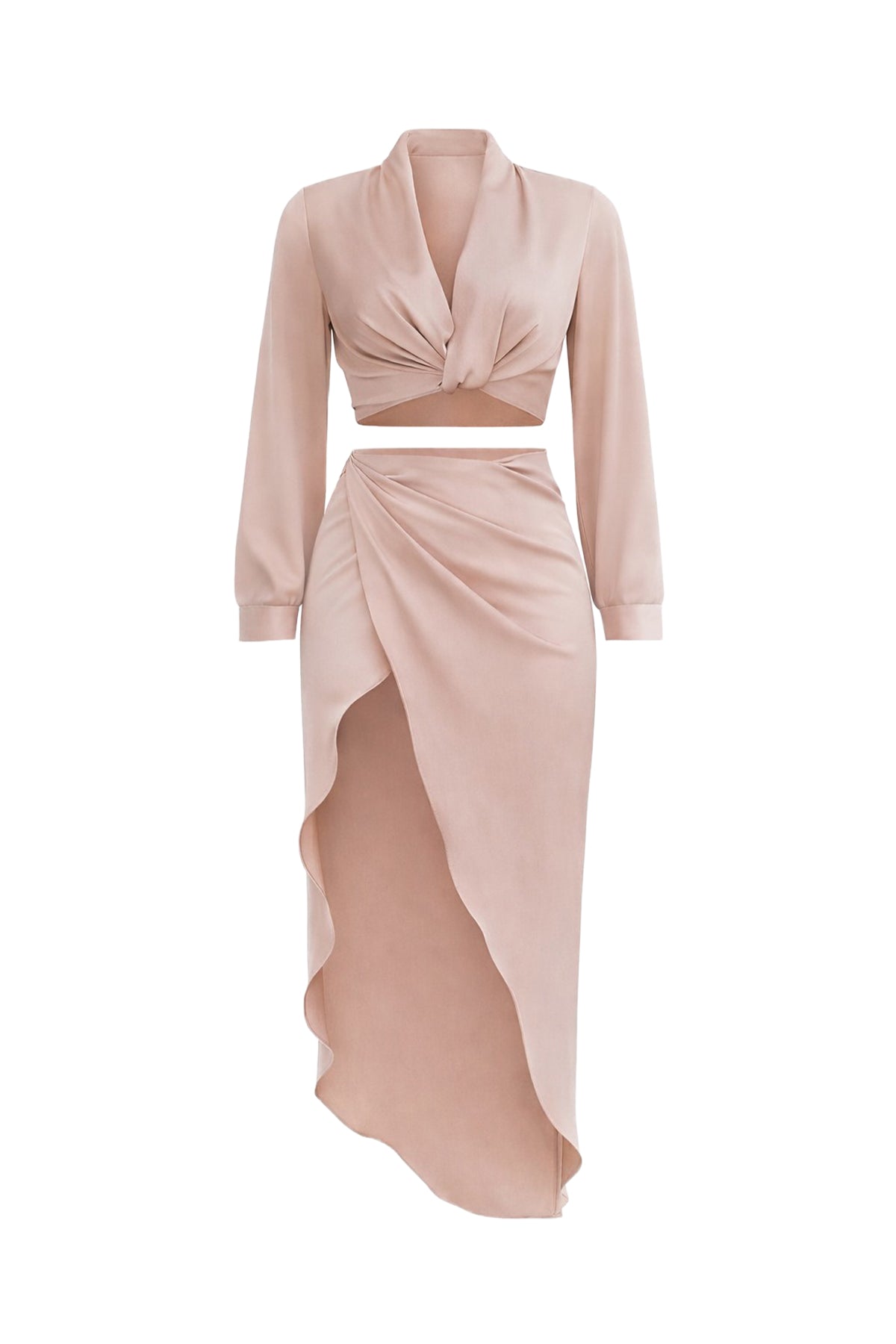 Satin Top & Skirt 2 Piece Set
