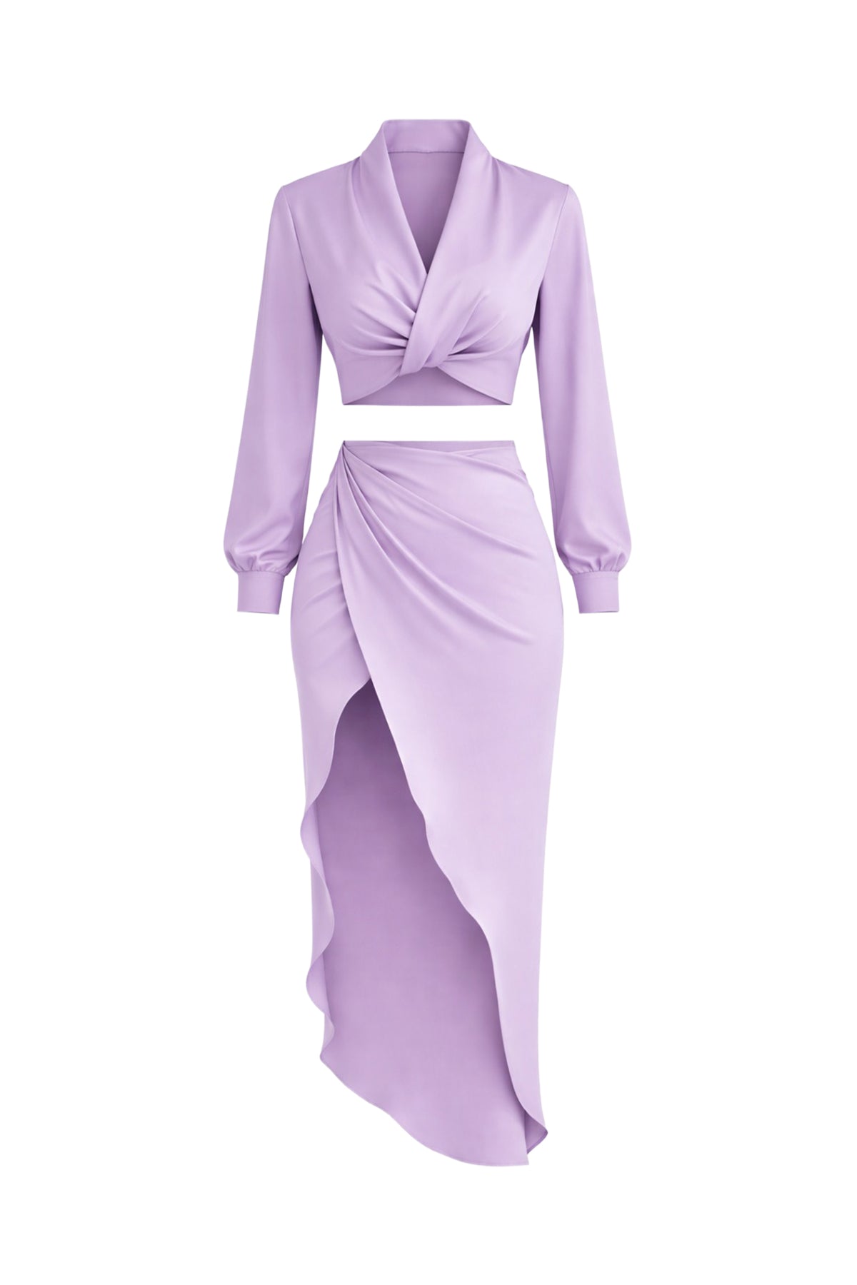 Satin Top & Skirt 2 Piece Set