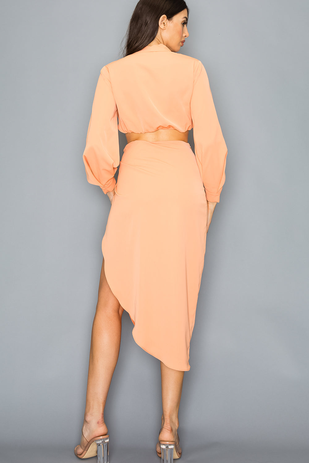 Satin Top & Skirt 2 Piece Set