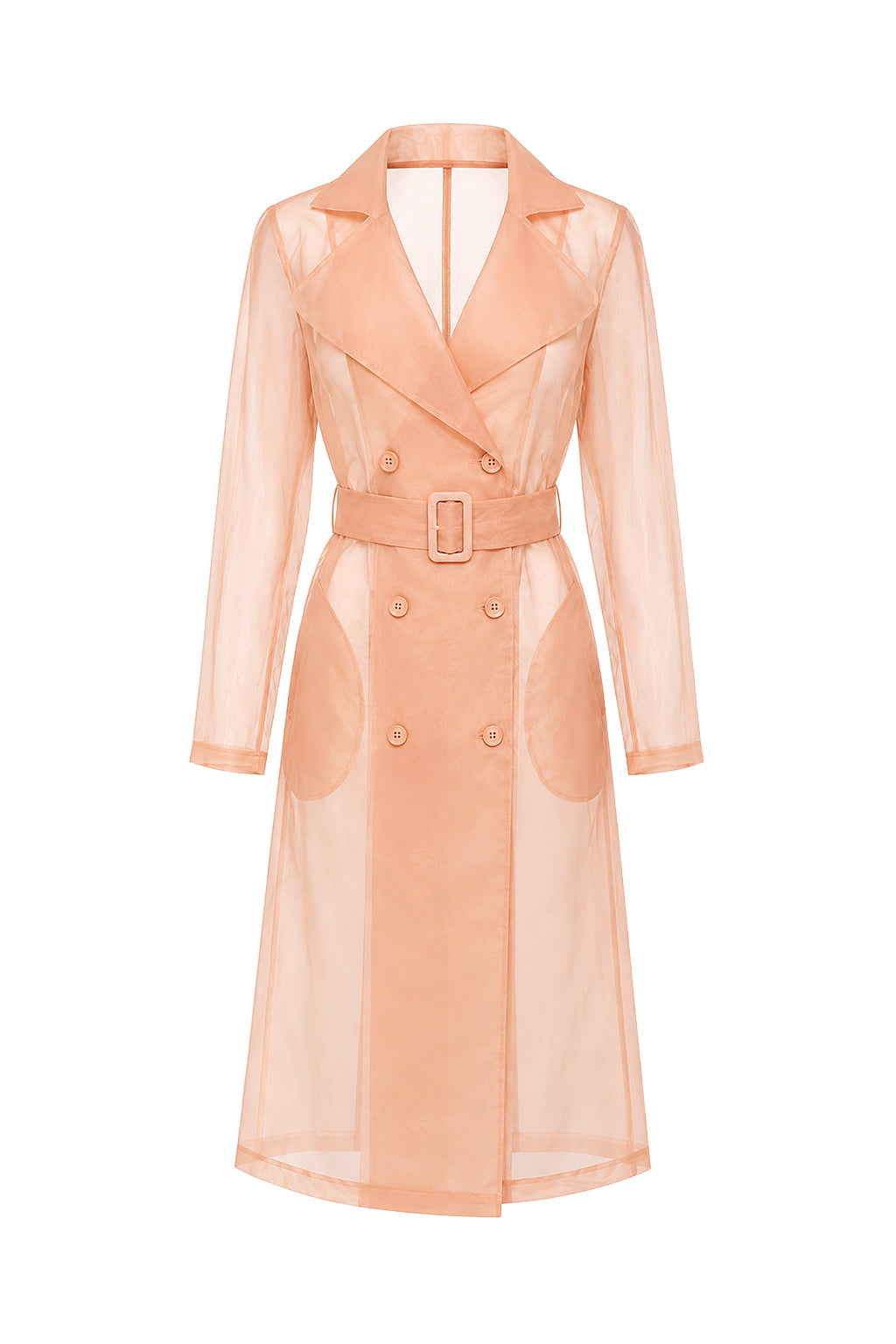 Wrap Style Sheer Coat