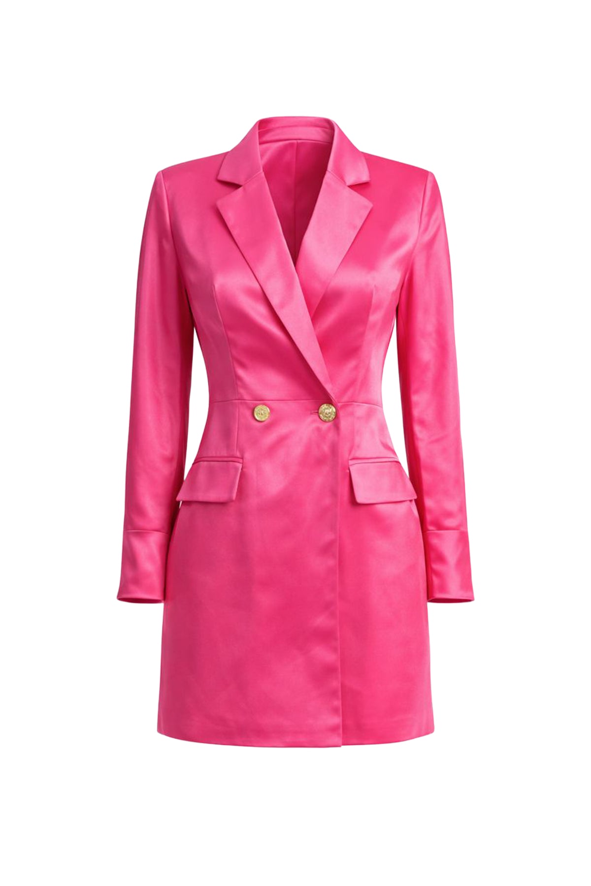 Woven Double Breasted Blazer Dress