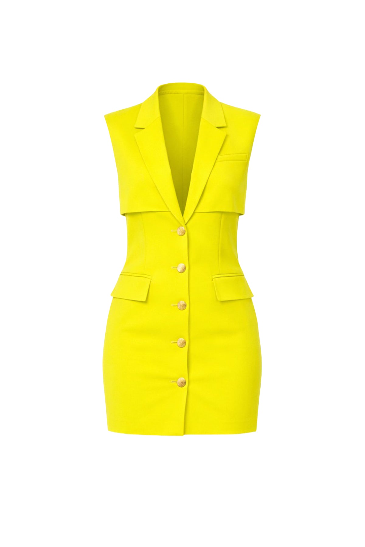 Sleeveless Corset Layer Blazer Dress