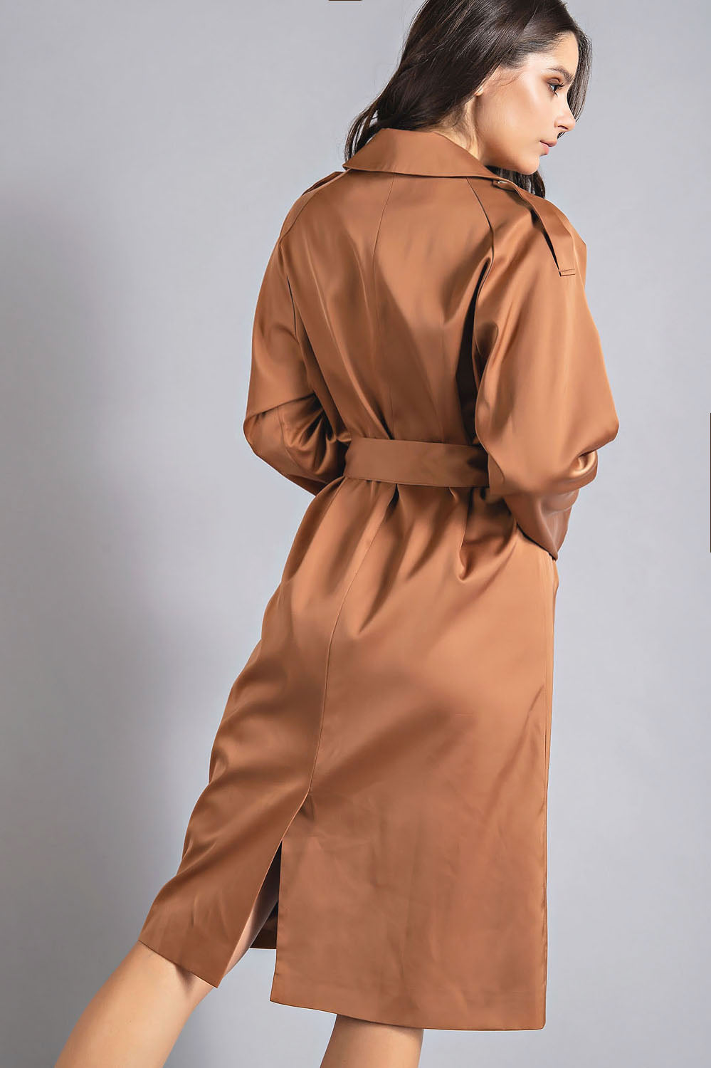 Satin Trench Coat