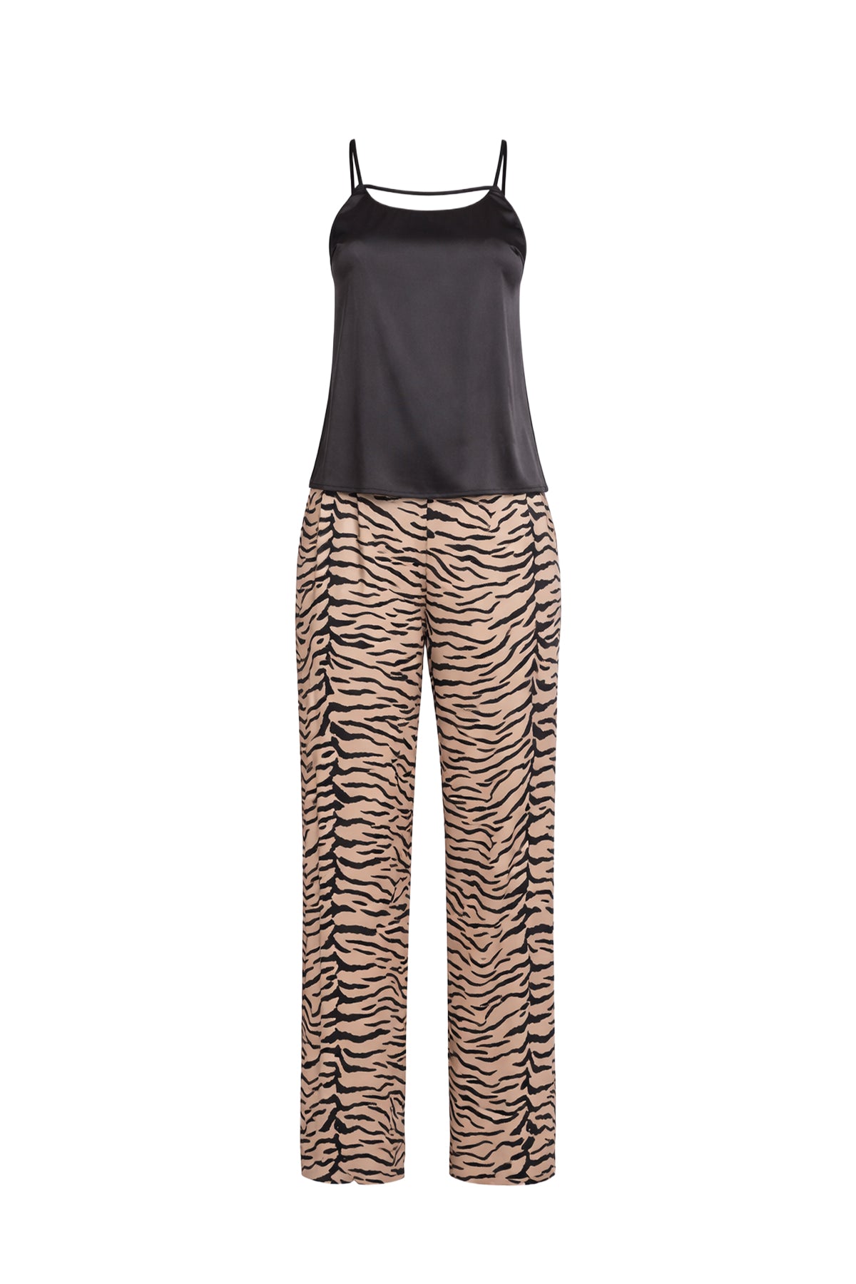 Satin Animal Top and Pants Set