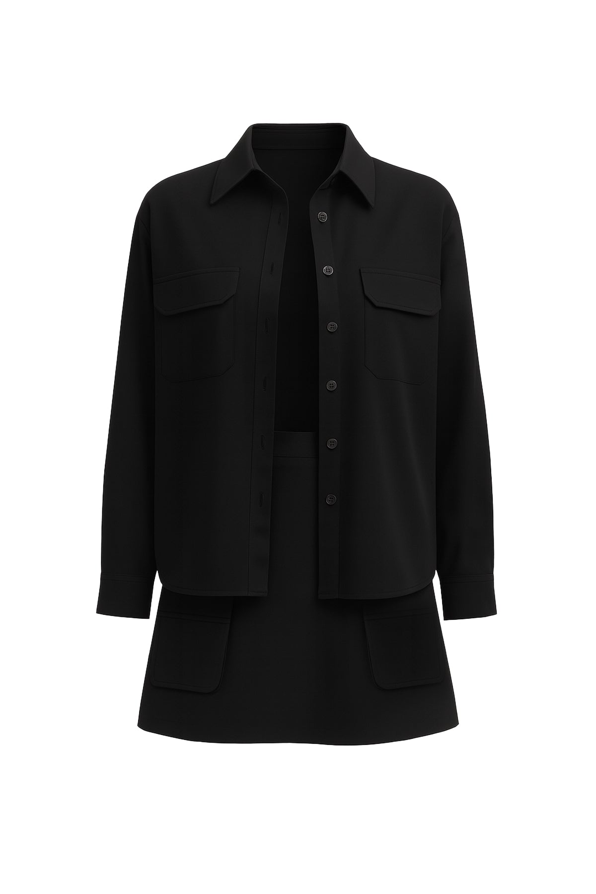 Cora Long Sleeve Shirt & Cargo Skirt Set