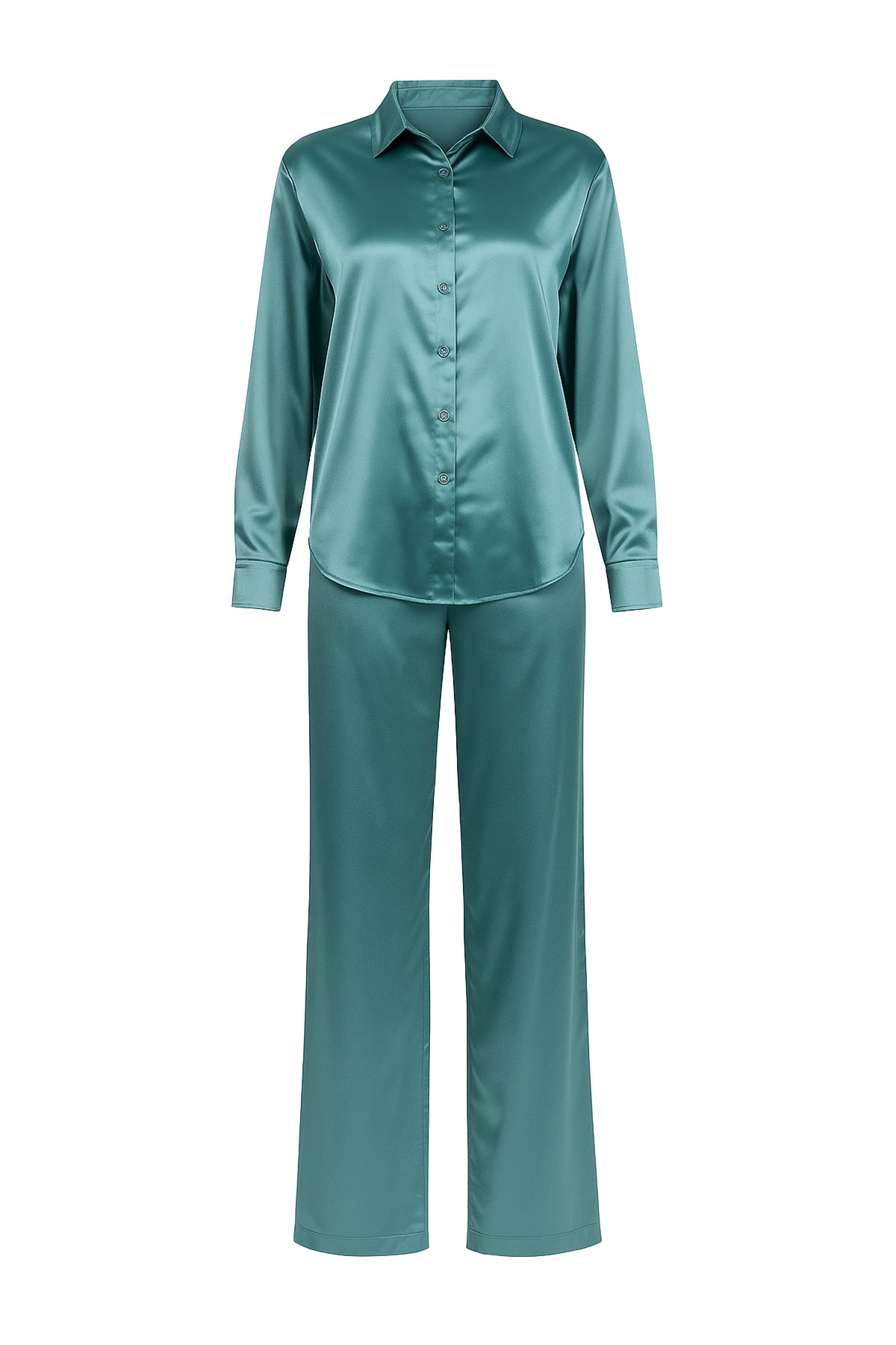 Conjunto metálico de camisa y pantalones
