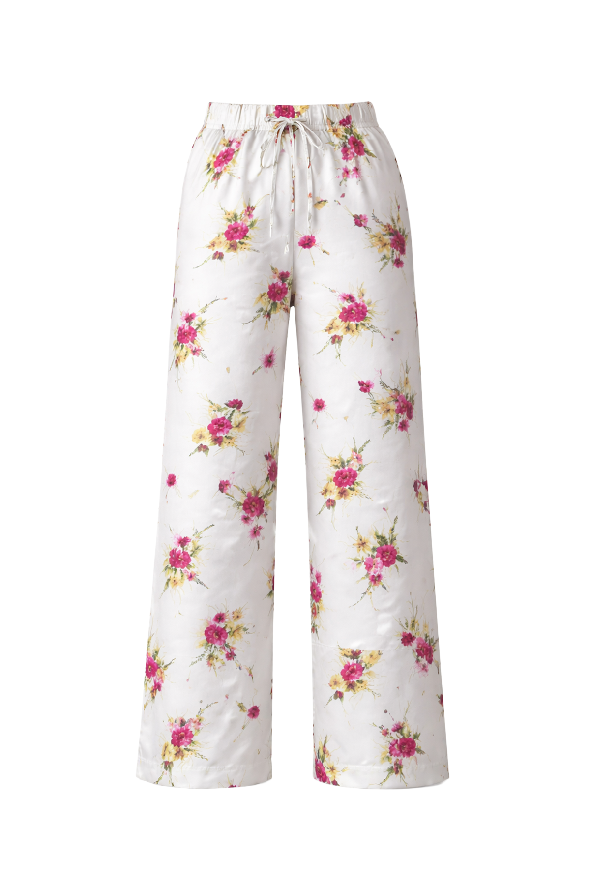 Satin Floral Print 3 Piece Set