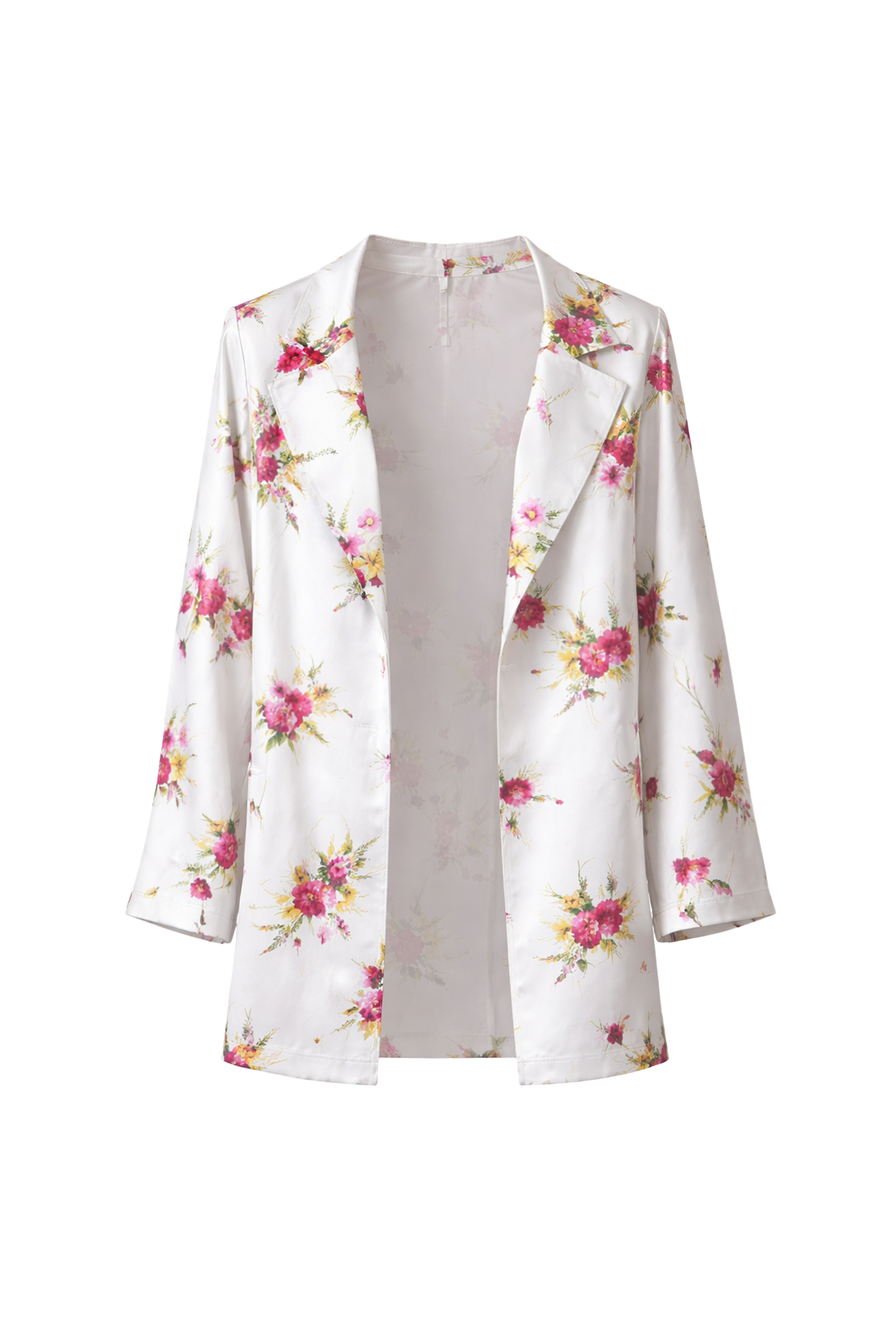 Satin Floral Print 3 Piece Set