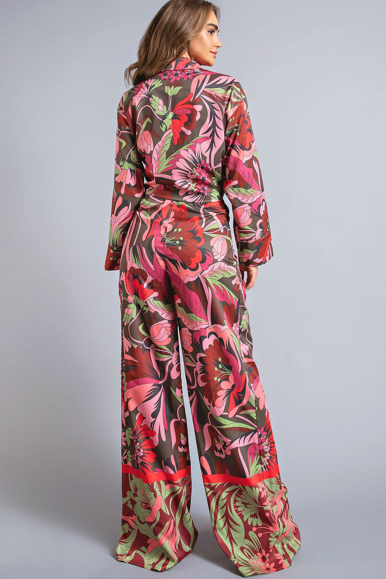 Floral Print Shirt and Pants Set