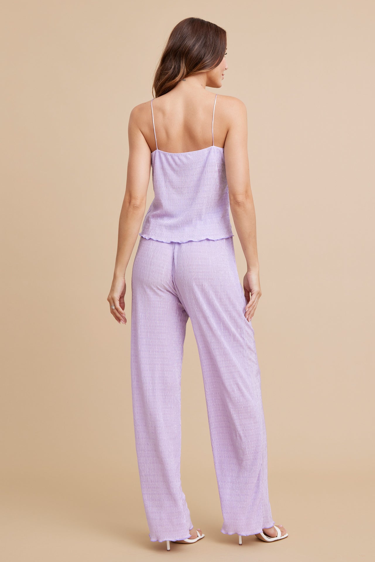 Textured Knit Cami Crop Top and Pants Set