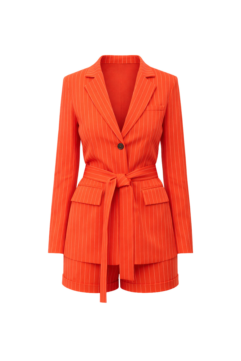 Pin Striped Jacket & Shorts Set