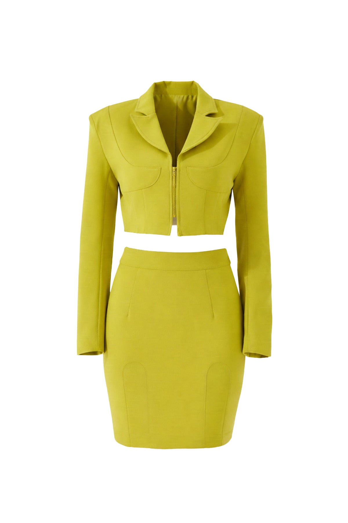 Cropped Jacket and Skirt Set