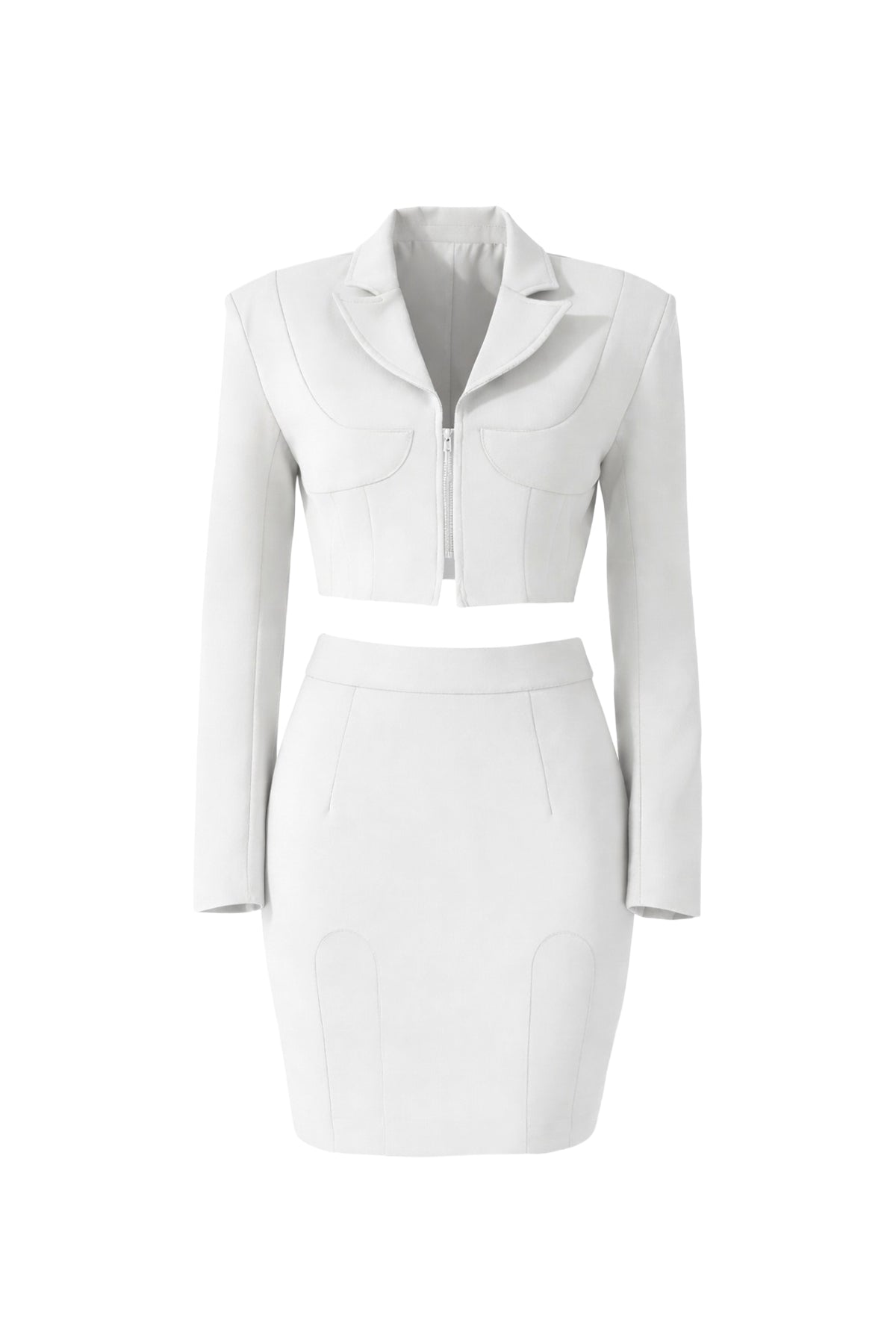 Cropped Jacket and Skirt Set