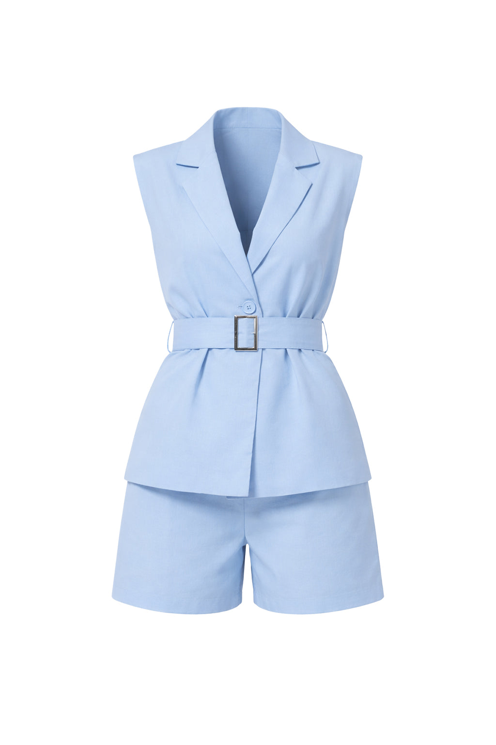 Linen Top & Shorts Set