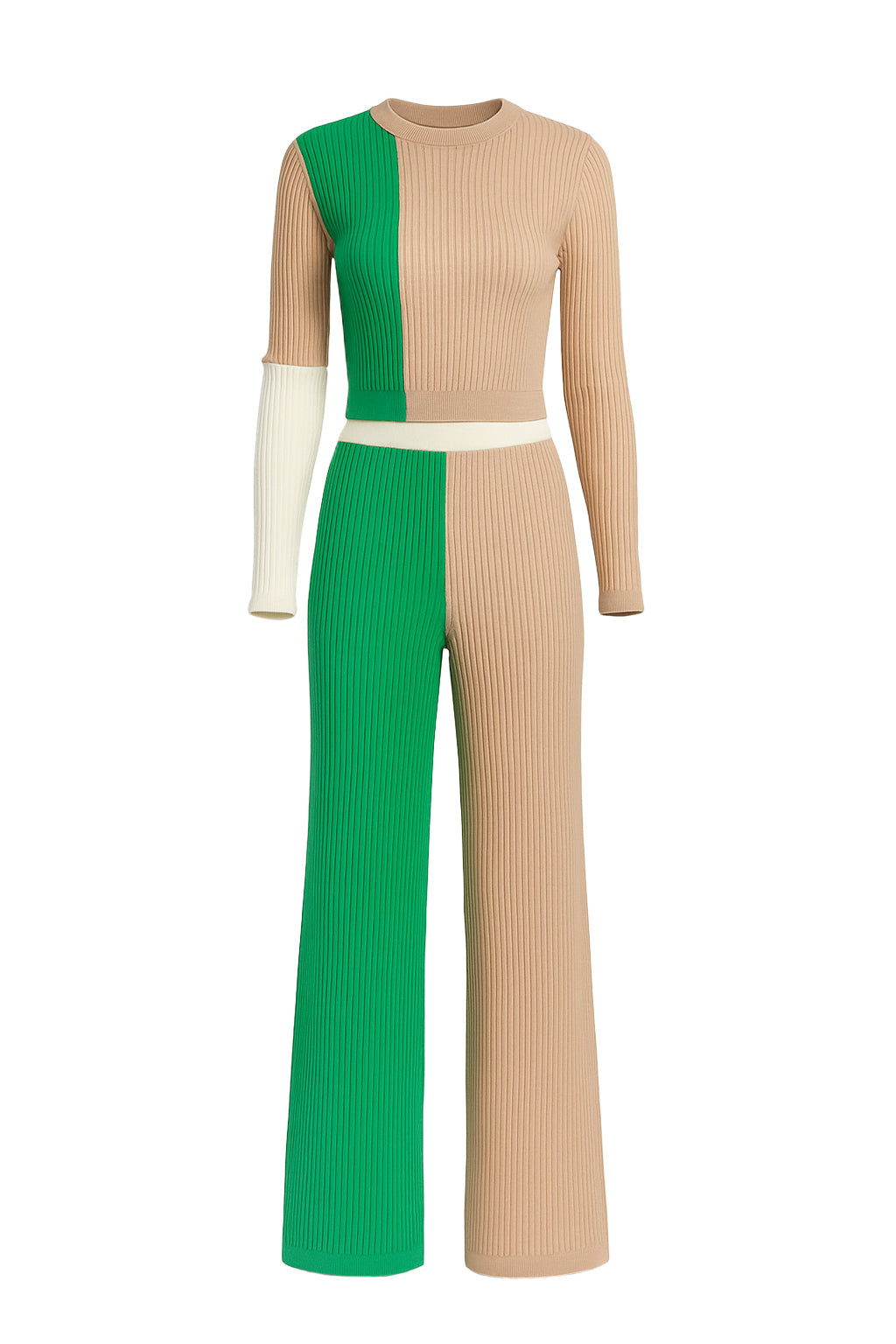 Knit Colorblock Top and Pants Set