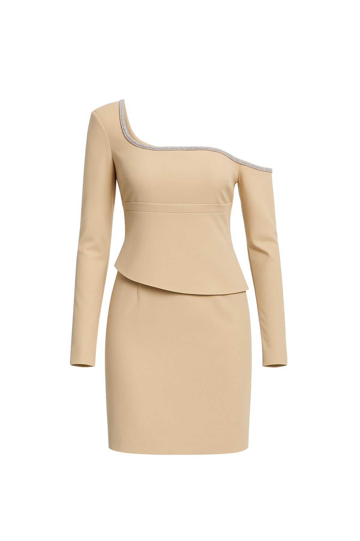 Asymmetric One Shoulder Top and Mini Skirt Set