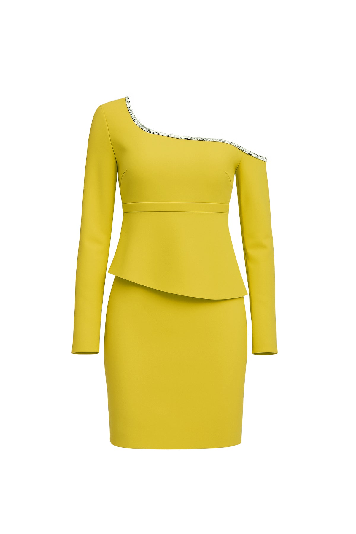 Asymmetric One Shoulder Top and Mini Skirt Set