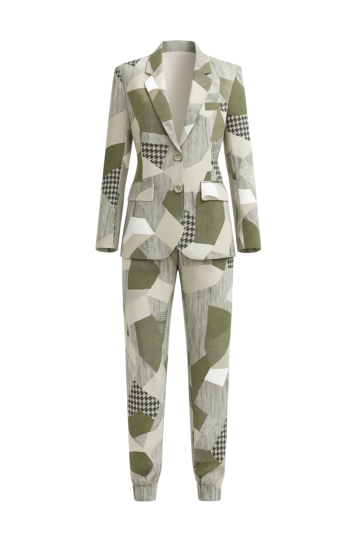 Printed Blazer Set