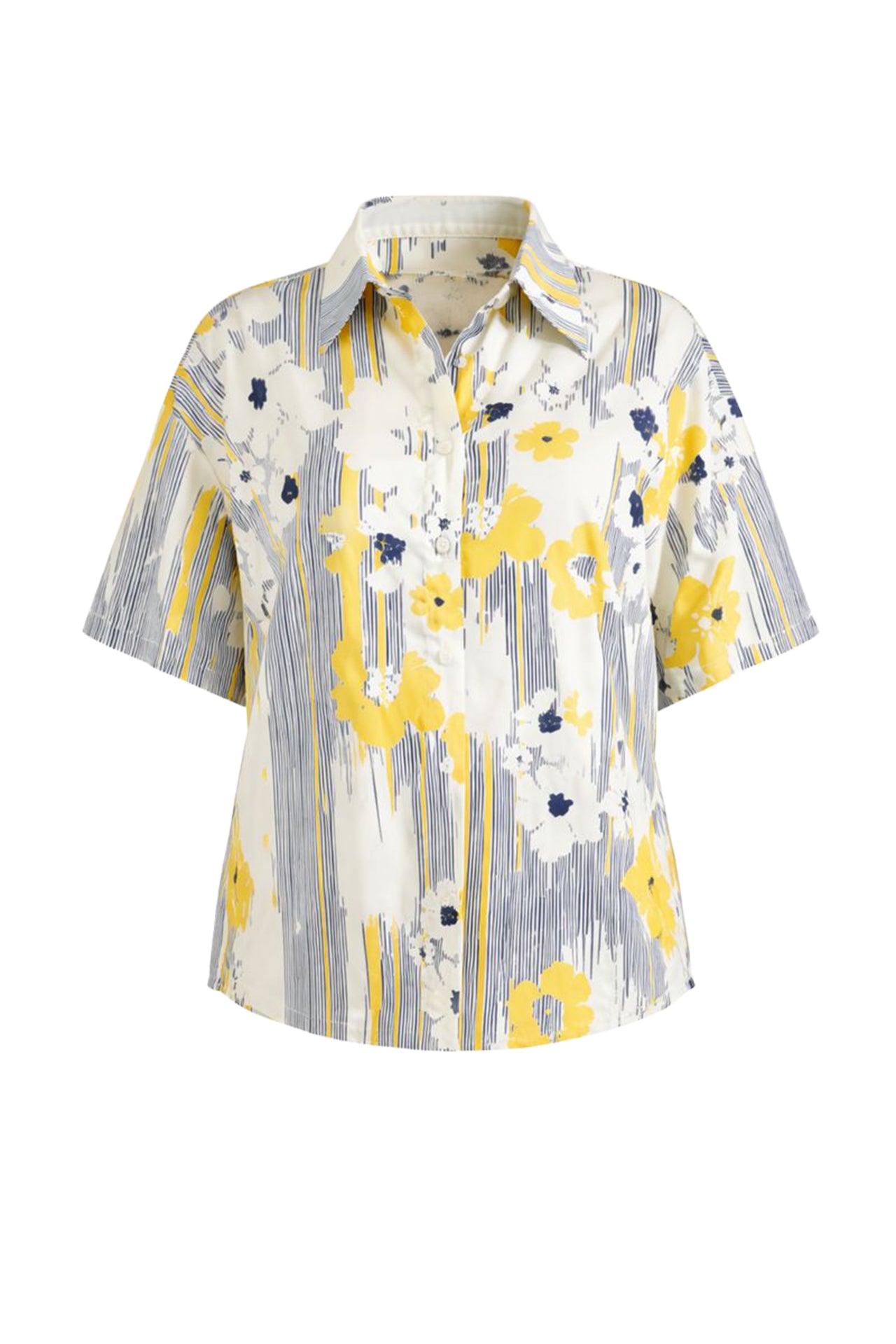 Woven Print Short Sleeve Shirt and Shorts Set