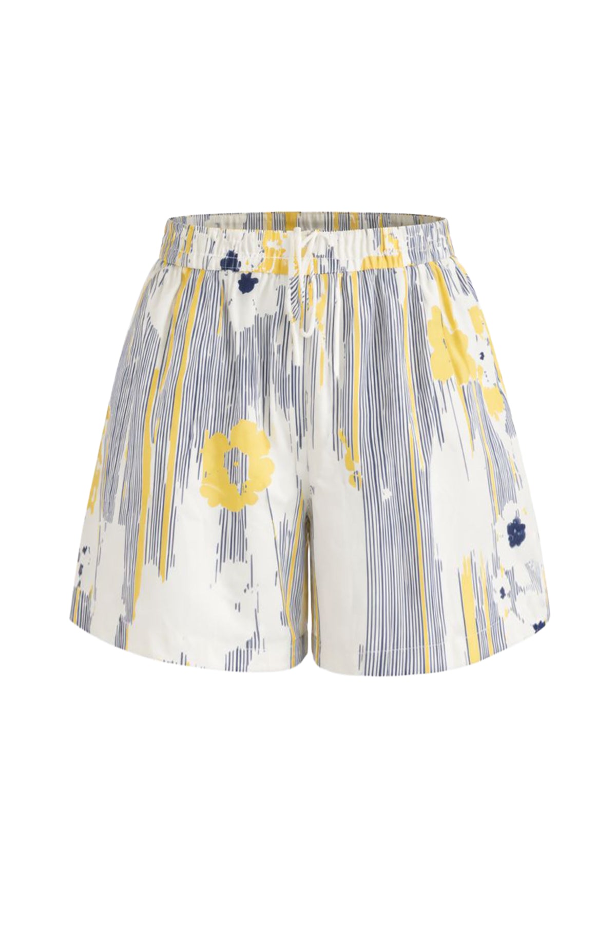 Woven Print Short Sleeve Shirt and Shorts Set