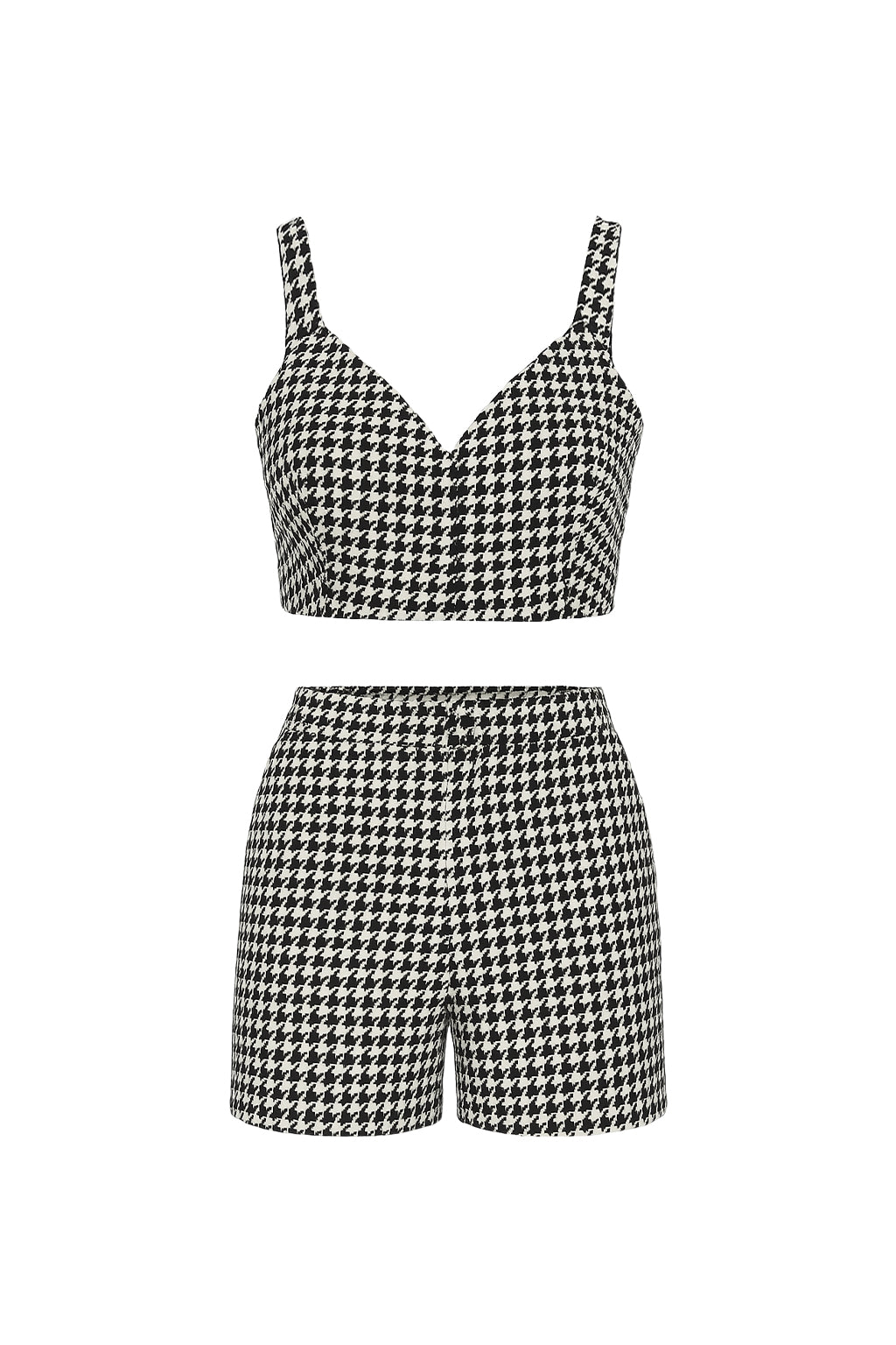 Tweed Jacket Bra Top and Shorts Set