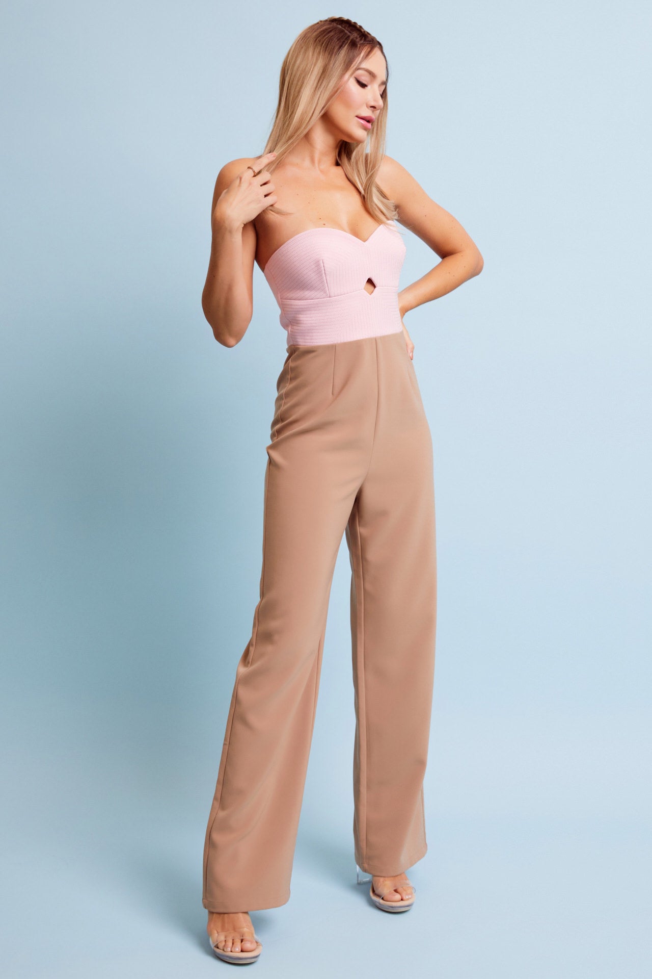 Color Block Tube Jumpsuit