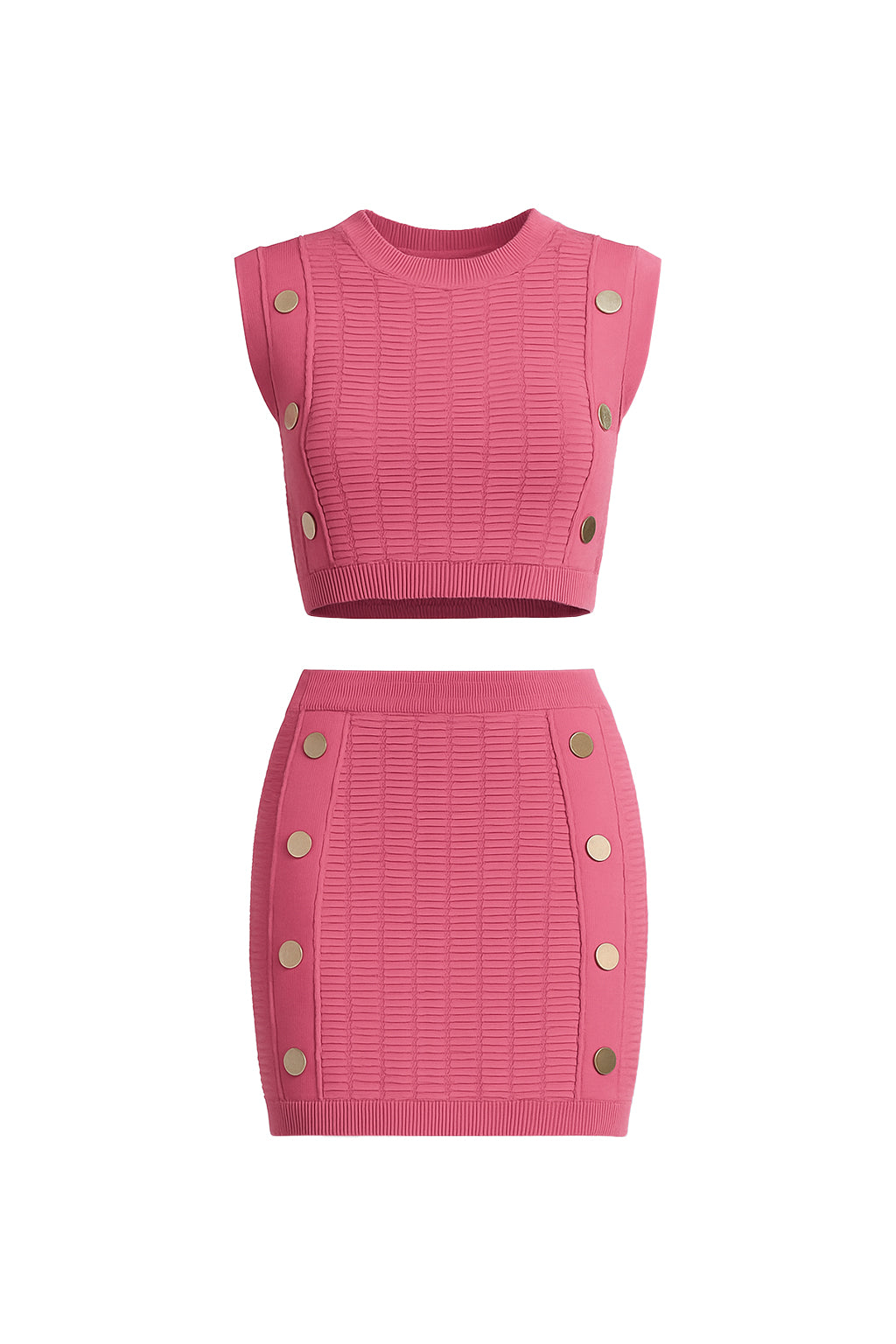 Knit Sleeveless Top and Mini Skirt Set