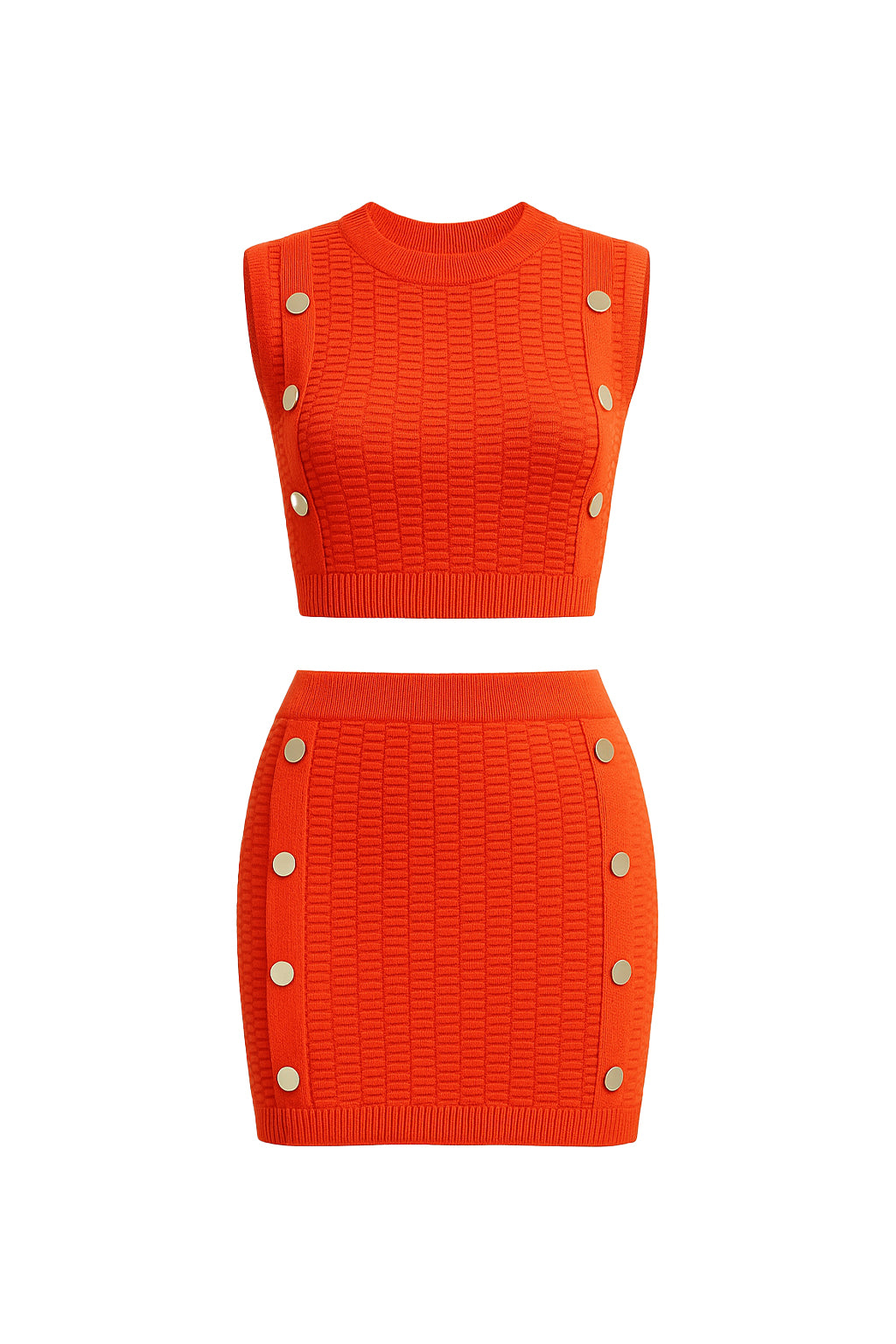 Knit Sleeveless Top and Mini Skirt Set