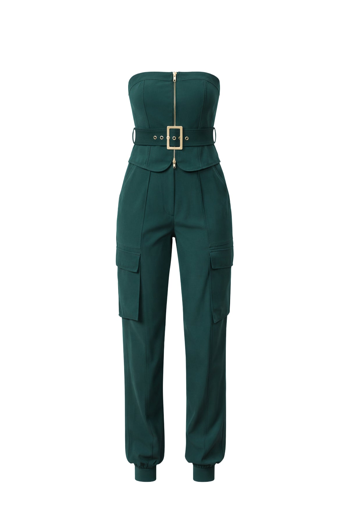 Woven Cargo Tube Top and Pants Set