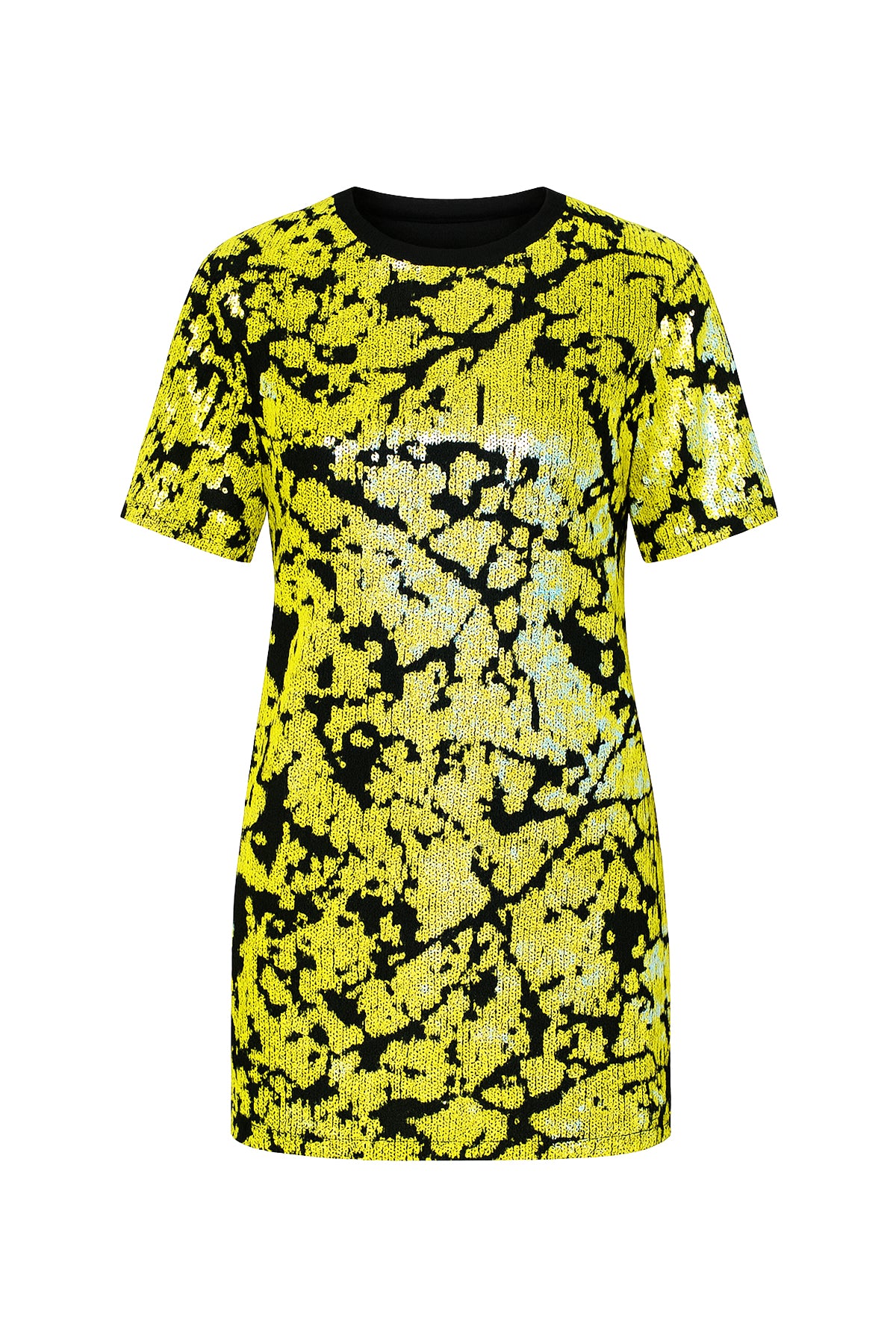 Night Out Textured Velvet Sequin Short Slv Mini Dress