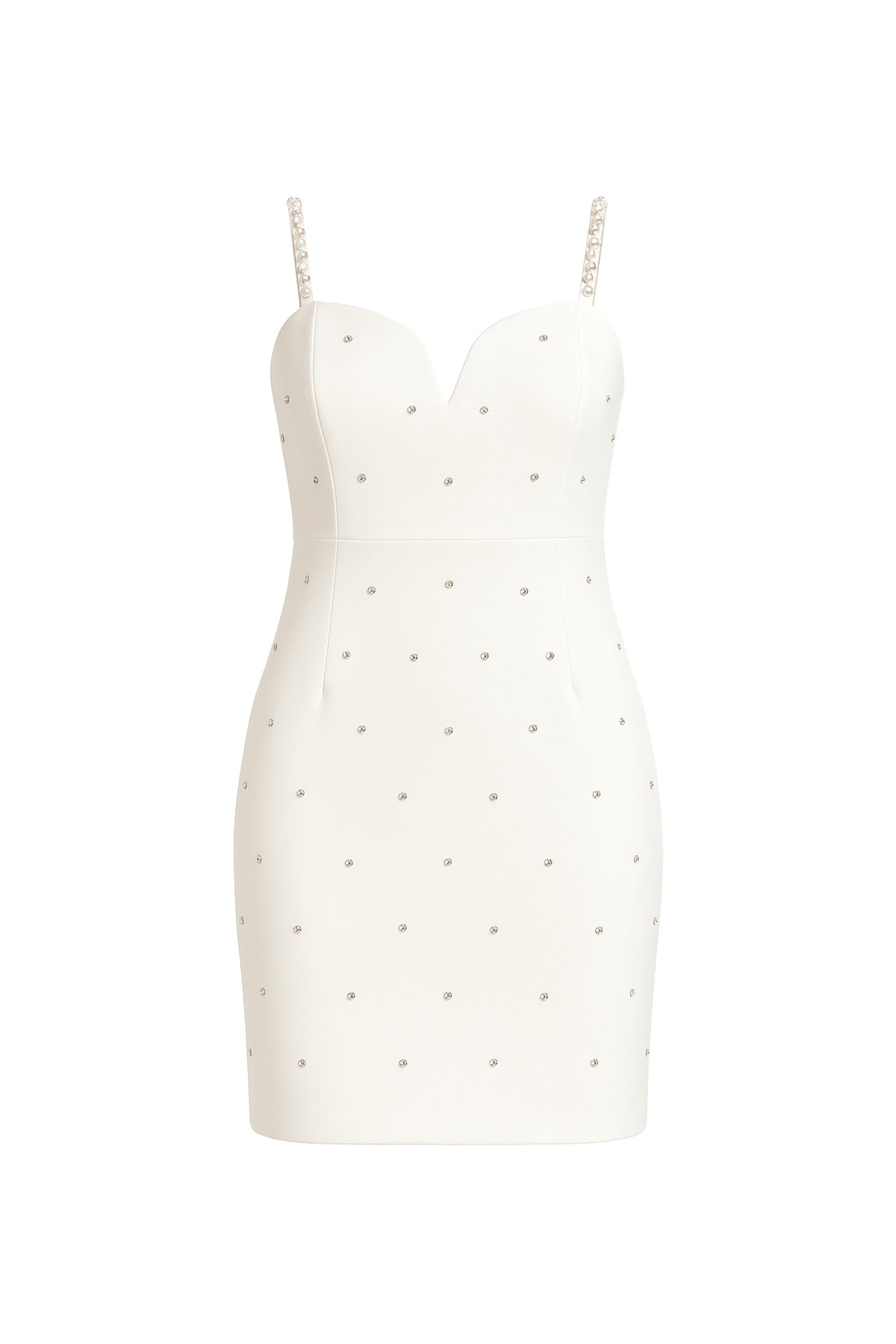 Woven Crystal Embellished Mini Dress