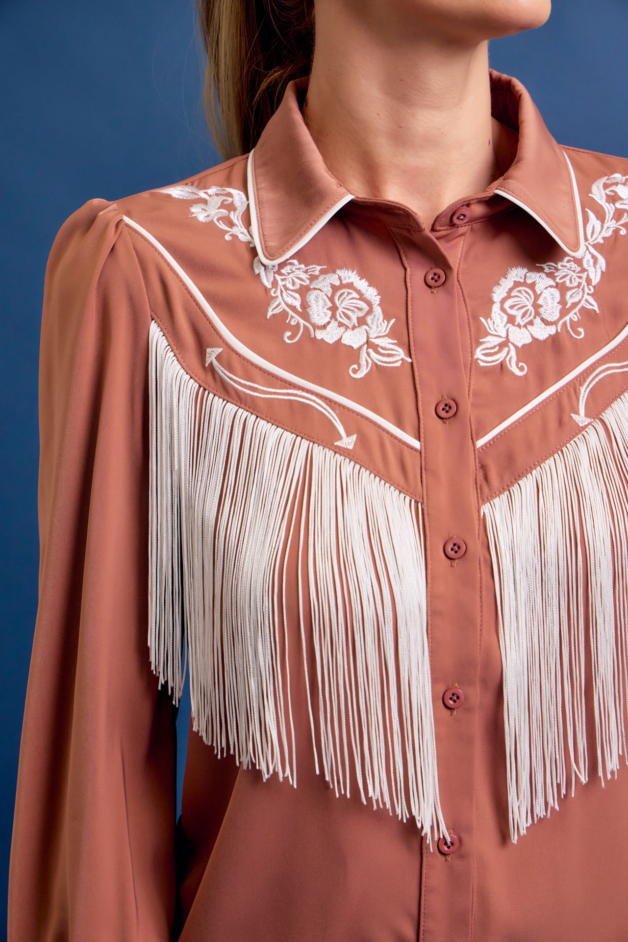 Western Cutie Embroidered Fringe Shirt and Shorts Set