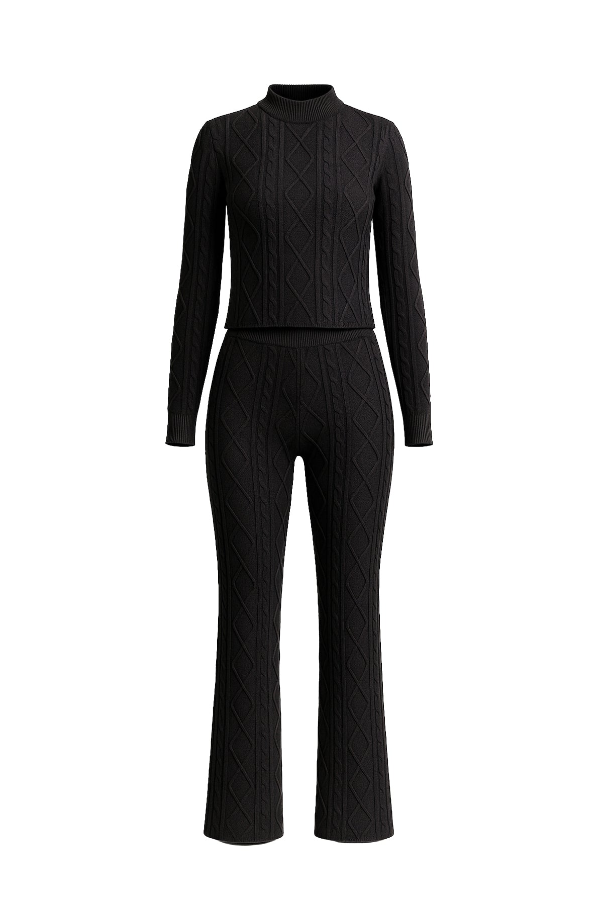 Catalina Cable Knit Long Sleeve Top and Pants Set