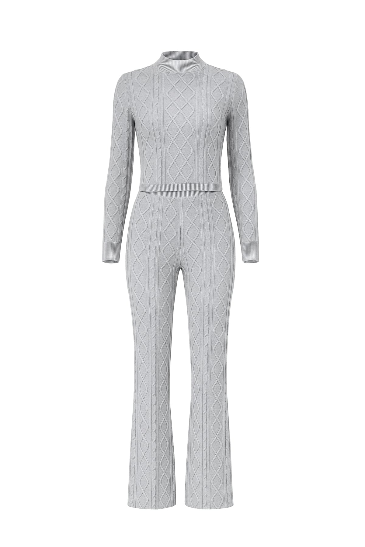 Catalina Cable Knit Long Sleeve Top and Pants Set
