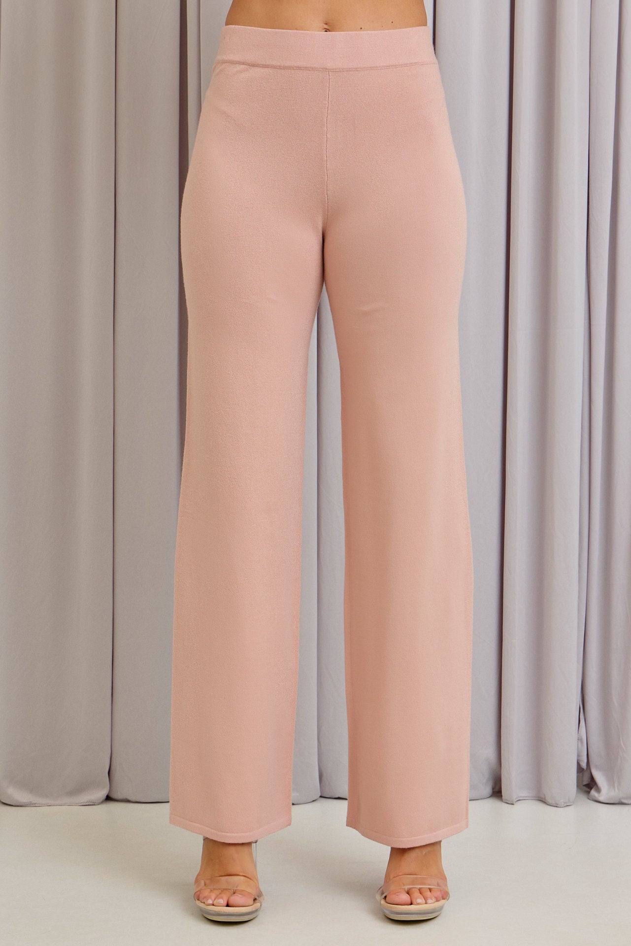 Layla Knit Textured Turtle Neck Top and Pants Set